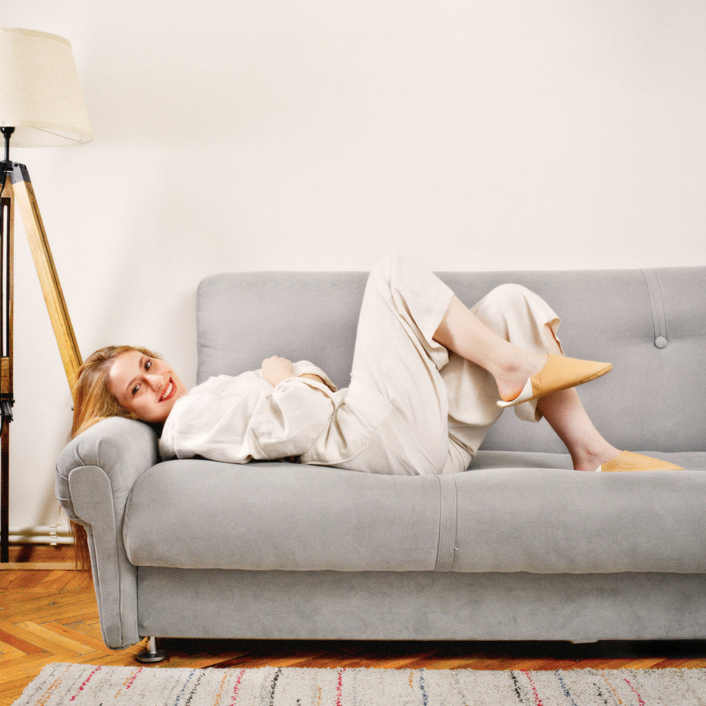 Buy Cappuccino Ivory - Leather Slippers by Choost