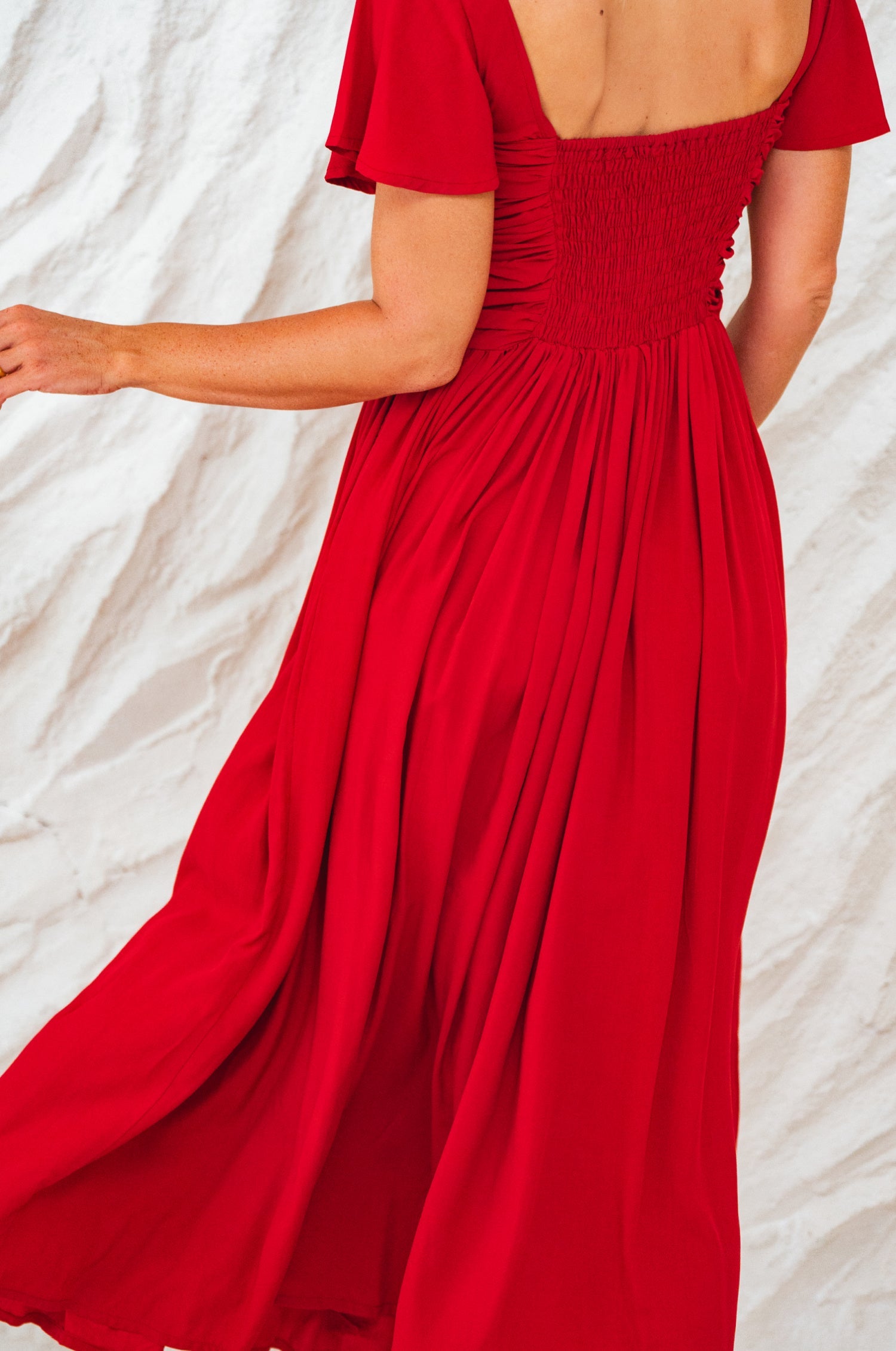 Buy Clemente Gathered Midi Dress by Bali ELF