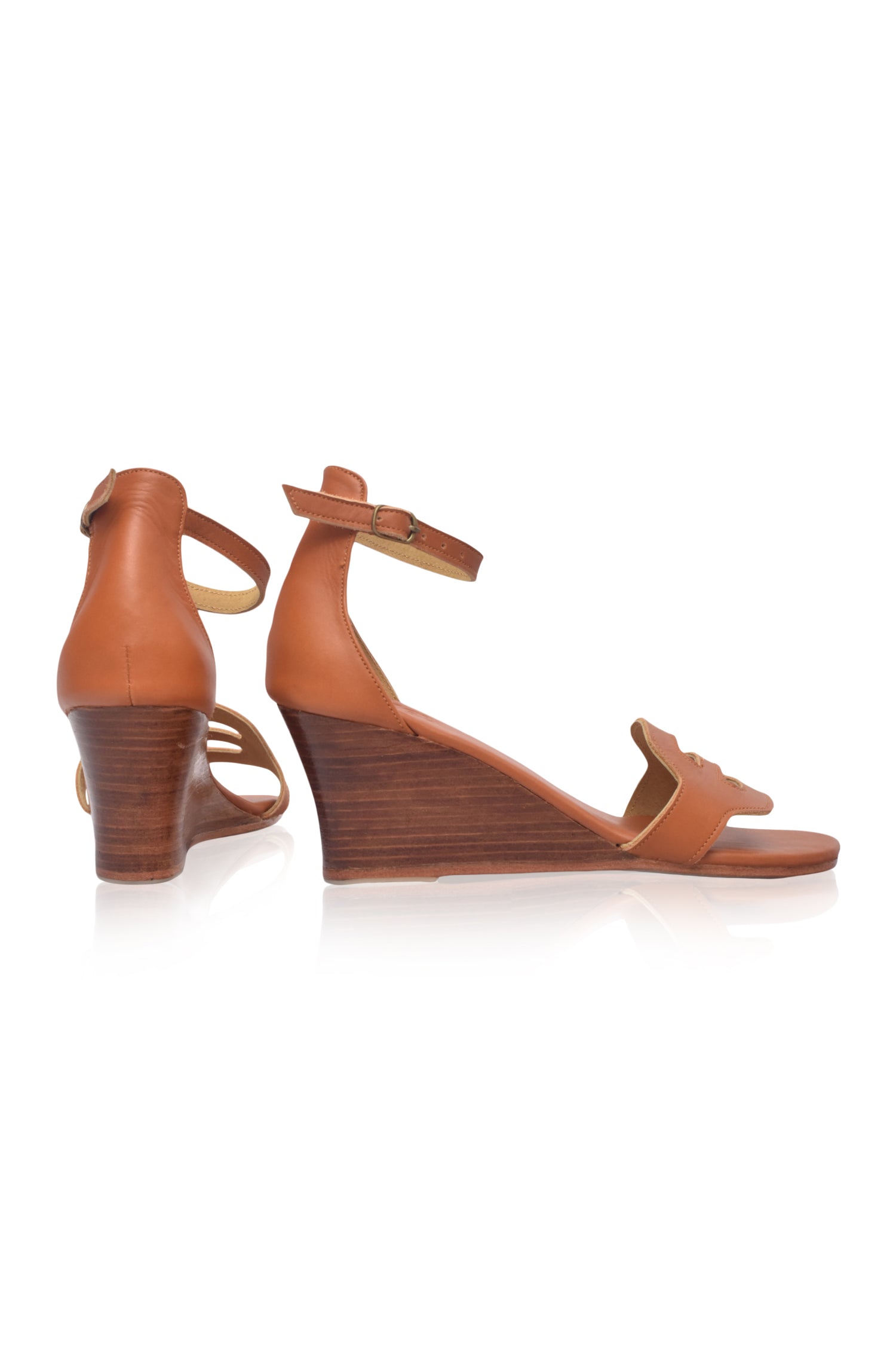 Buy Como Leather Wedge Sandals by Bali ELF