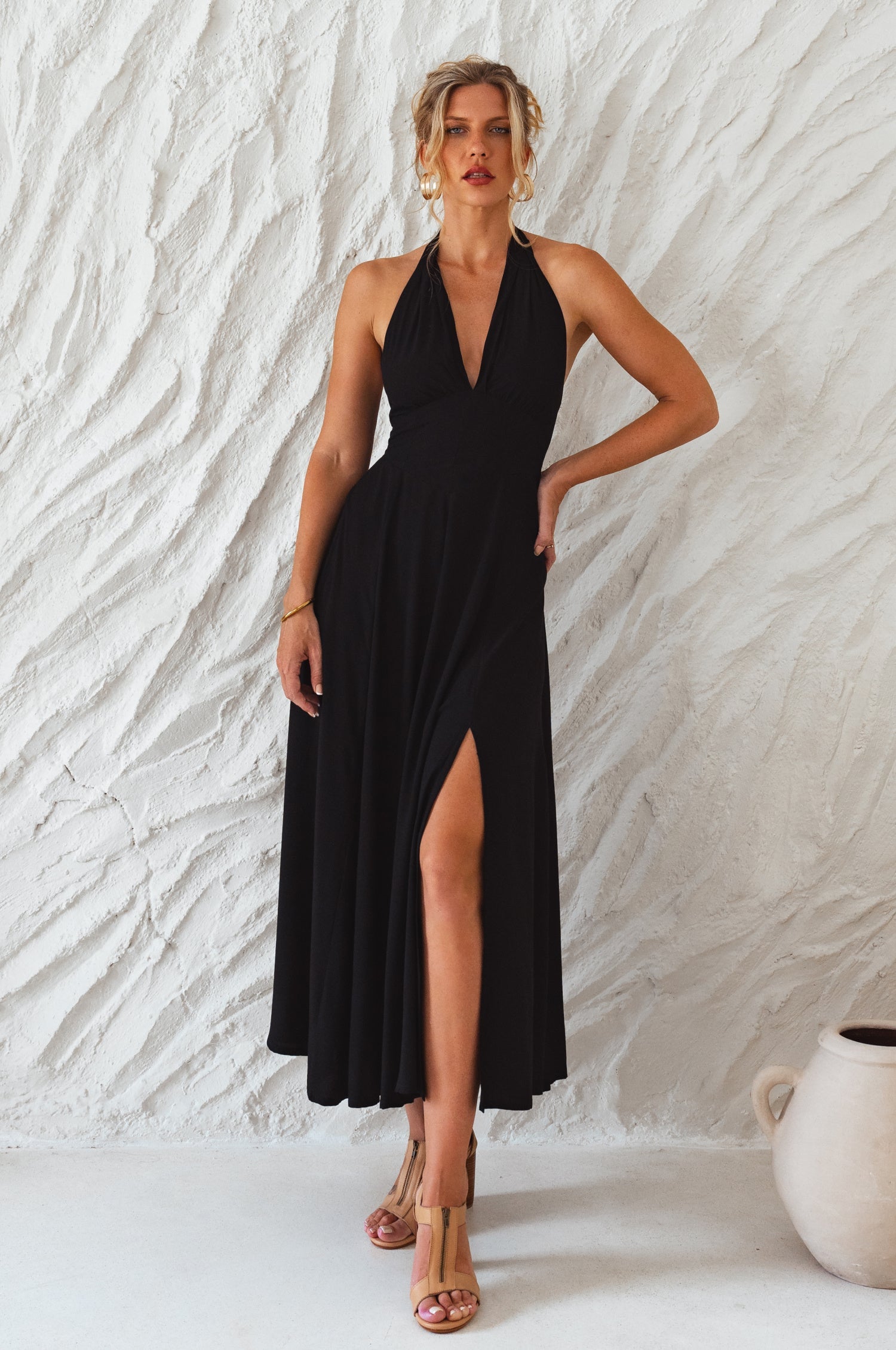 Buy Costa Brava Halterneck Maxi Dress by Bali ELF