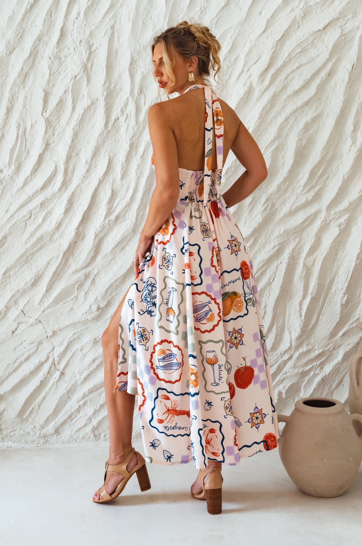 Buy Costa Brava Halterneck Maxi Dress by Bali ELF