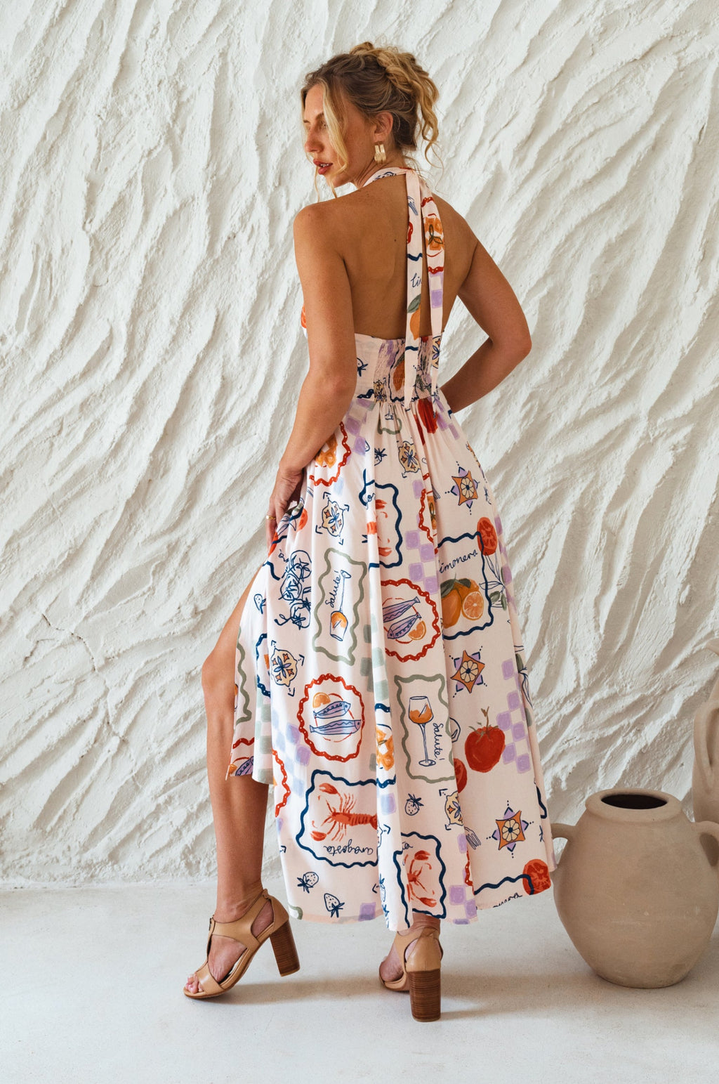 Buy Costa Brava Halterneck Maxi Dress by ELF
