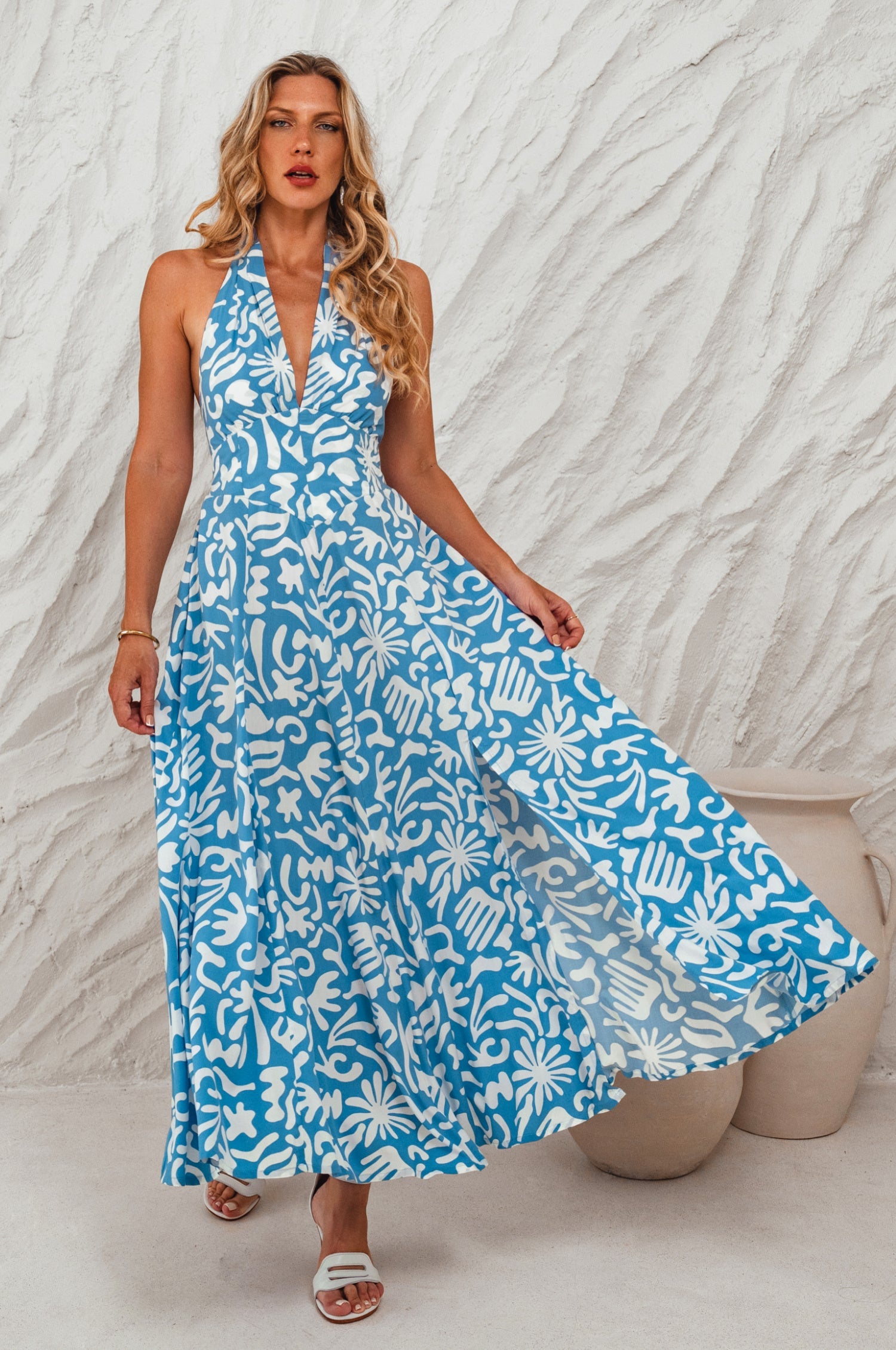 Buy Costa Brava Halterneck Maxi Dress by Bali ELF
