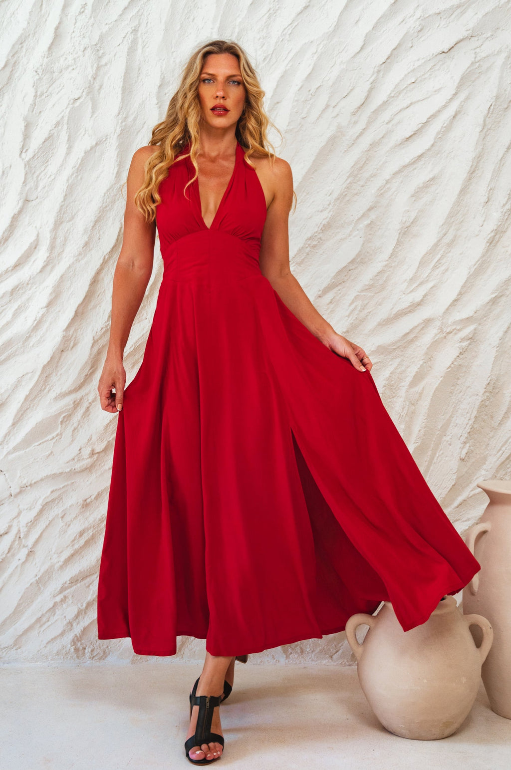 Buy Costa Brava Halterneck Maxi Dress by ELF