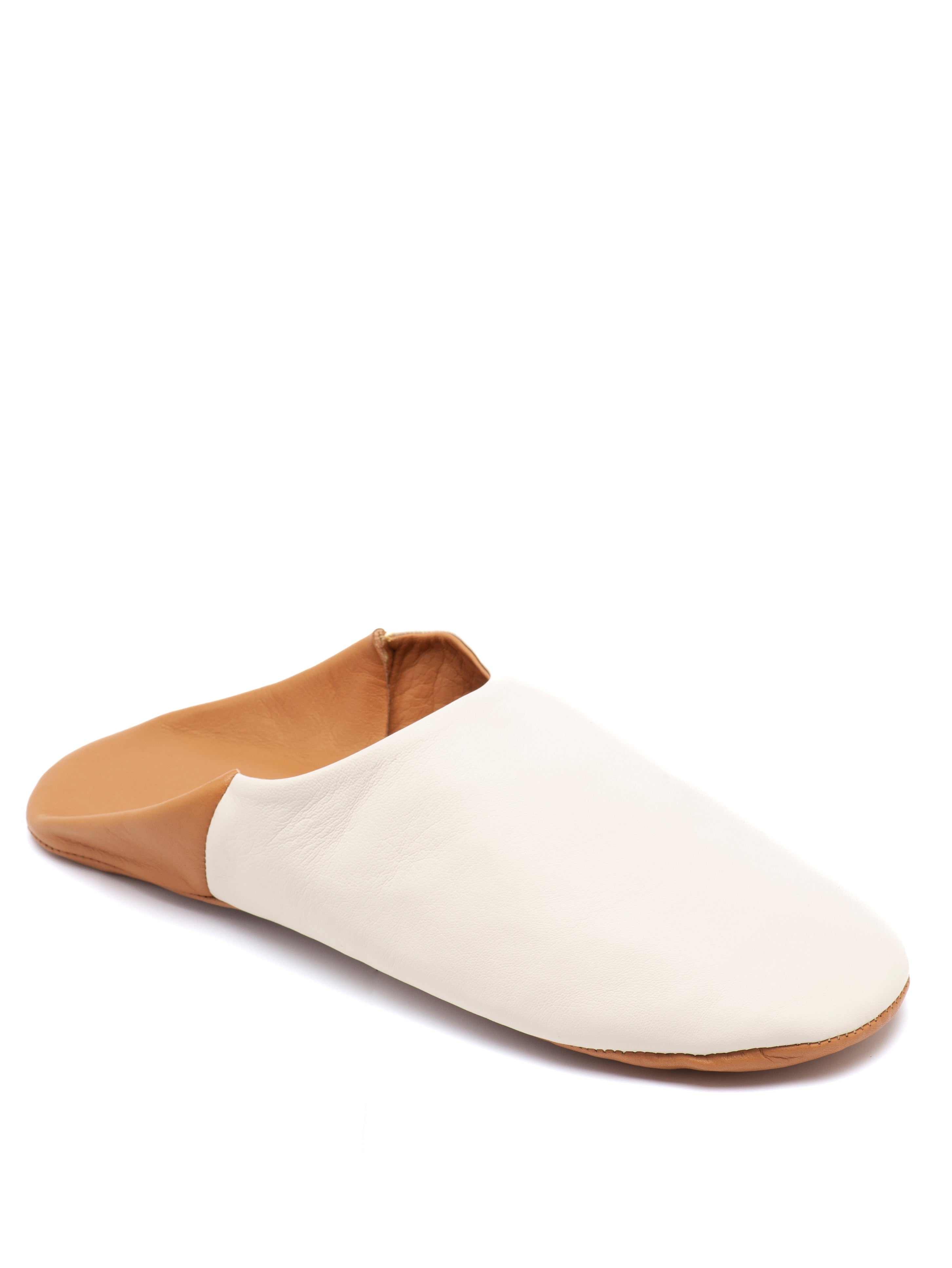 Buy Creamy Cappuccino - Leather Slippers by Choost