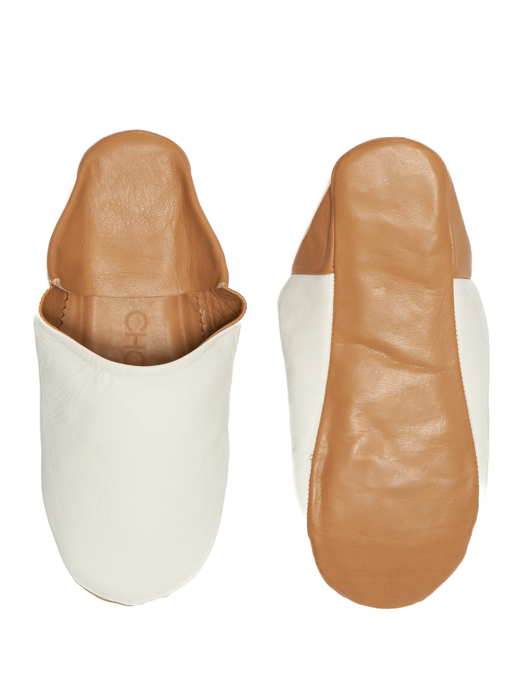 Buy Creamy Cappuccino - Leather Slippers by Choost