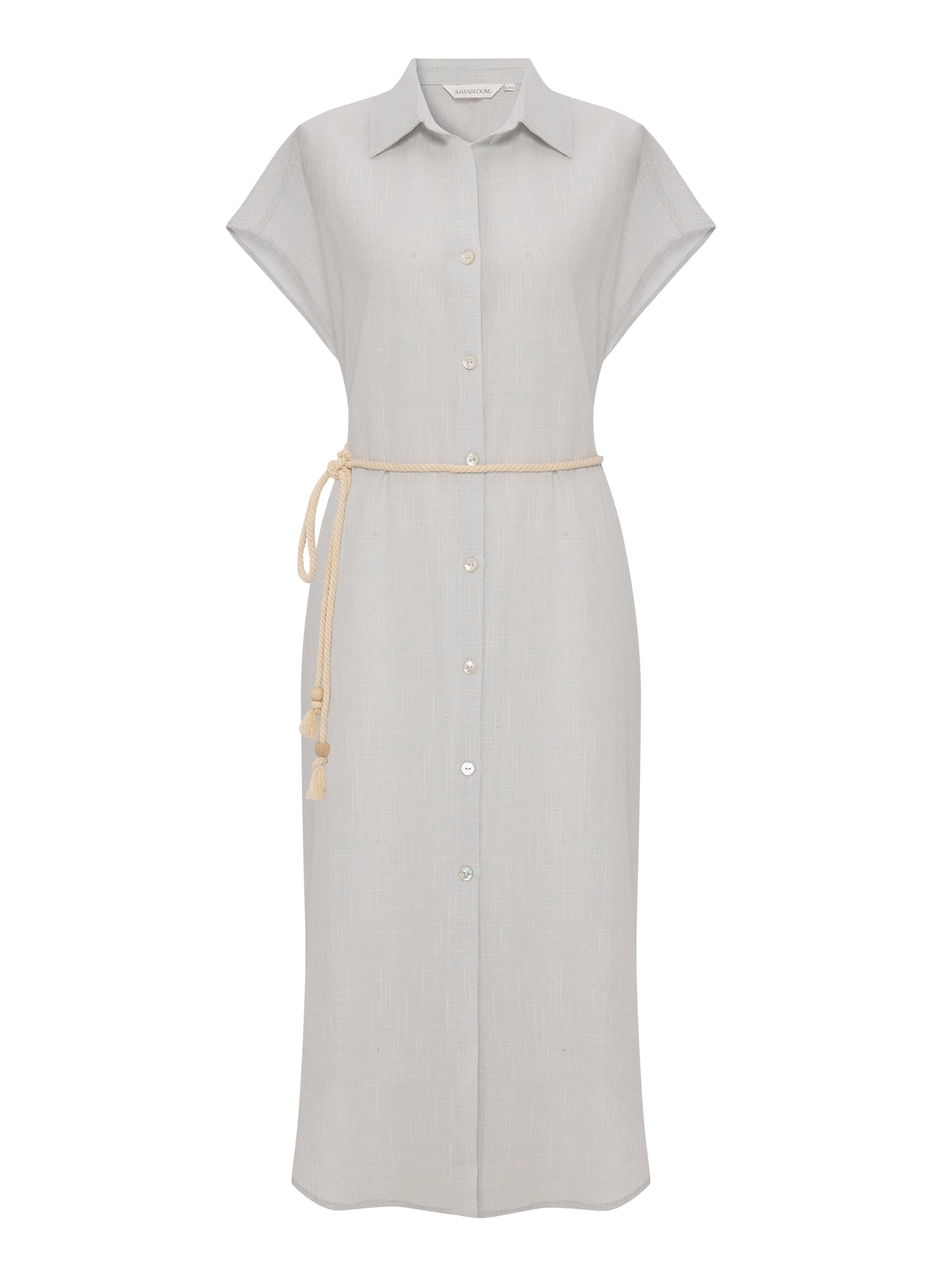 Buy Zaya Shirt Dress - Baby Blue by The Handloom