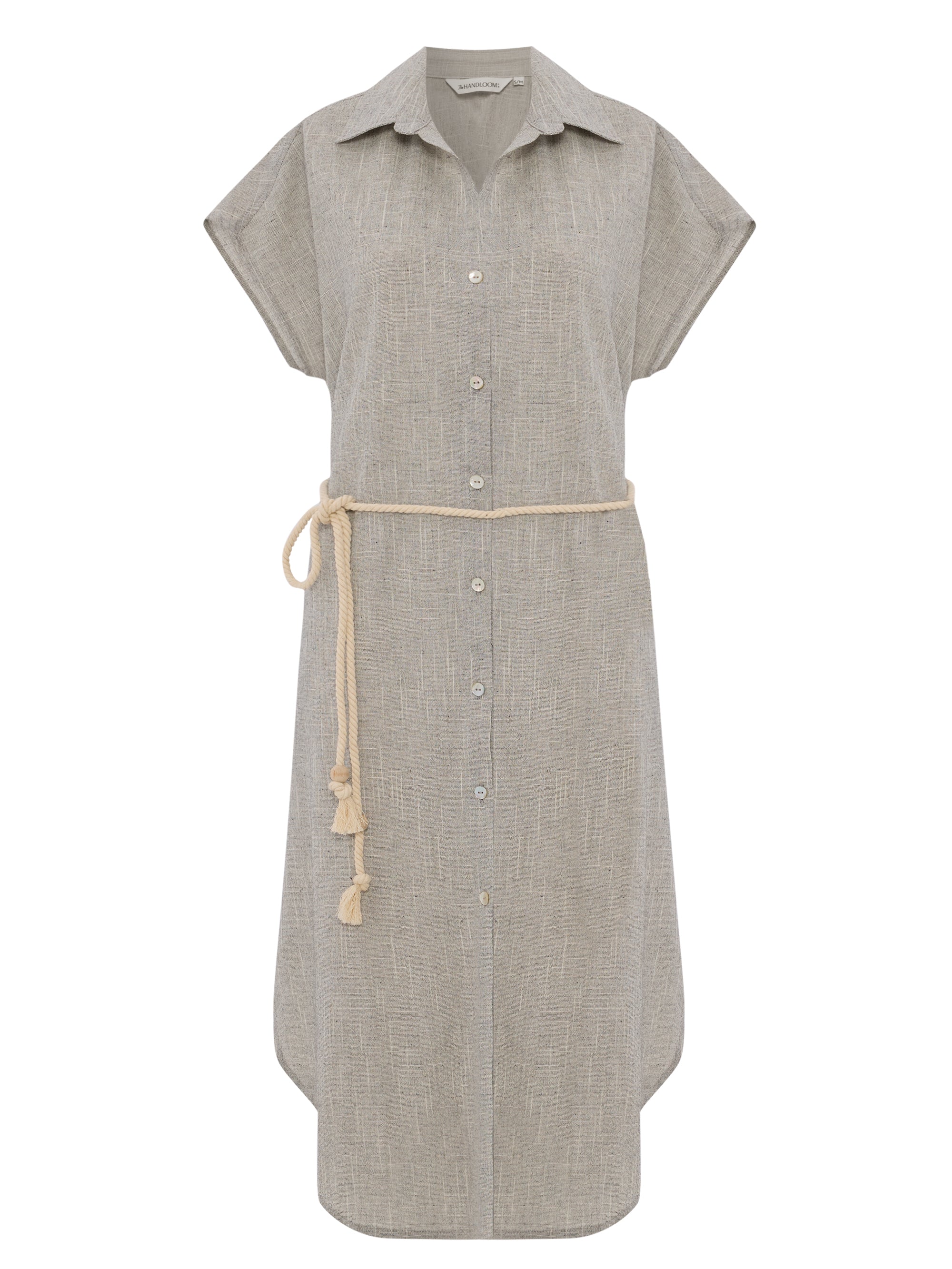 Buy Zaya Shirt Dress - Gray by The Handloom
