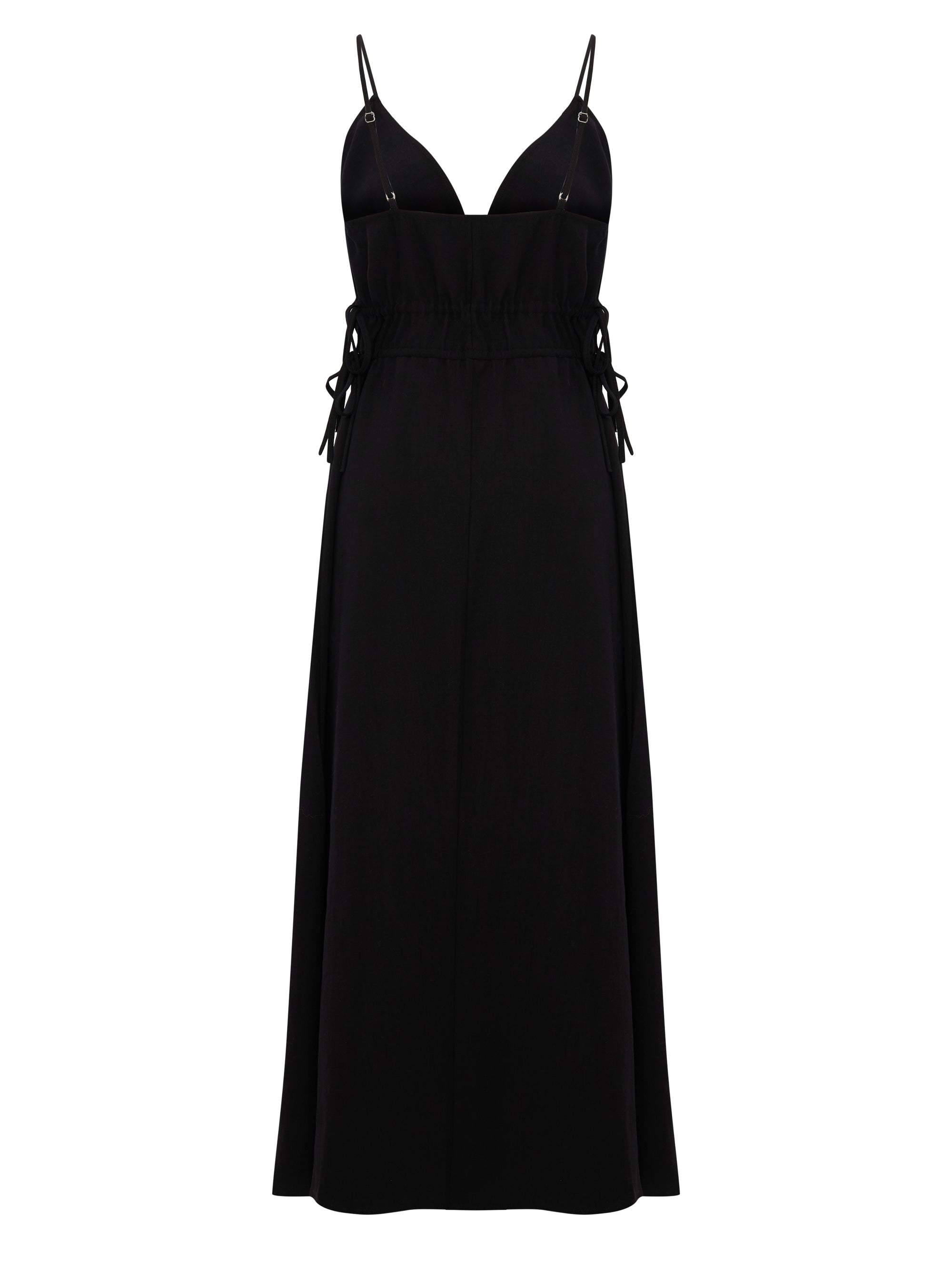 Buy Sofia Ties Maxi Dress - Black by The Handloom