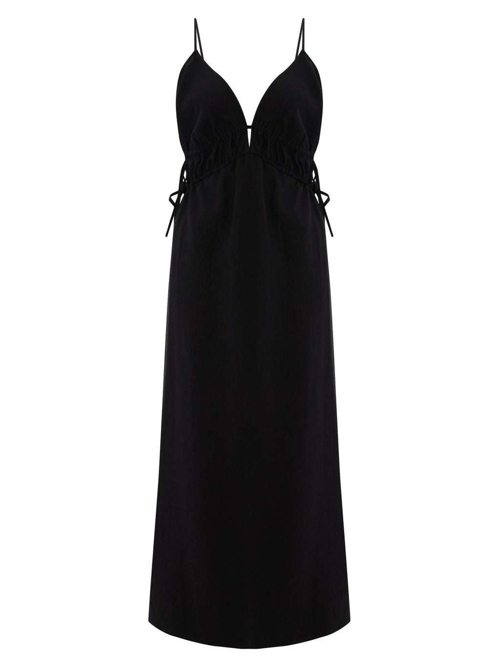 Buy Sofia Ties Maxi Dress - Black by The Handloom