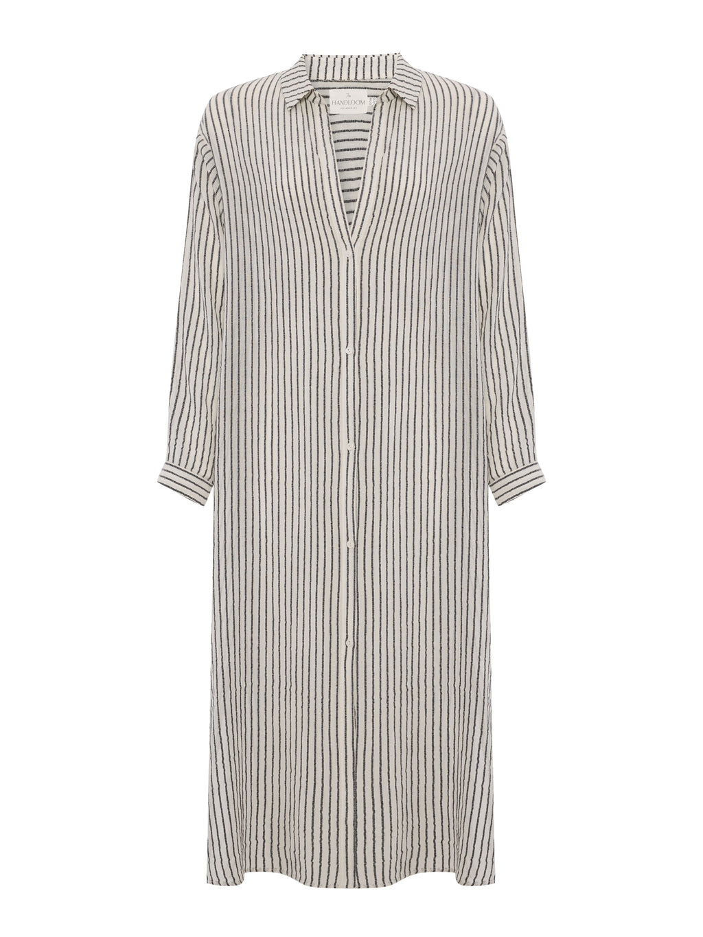 Buy Voyage Shirt Dress - Black Stripes by The Handloom