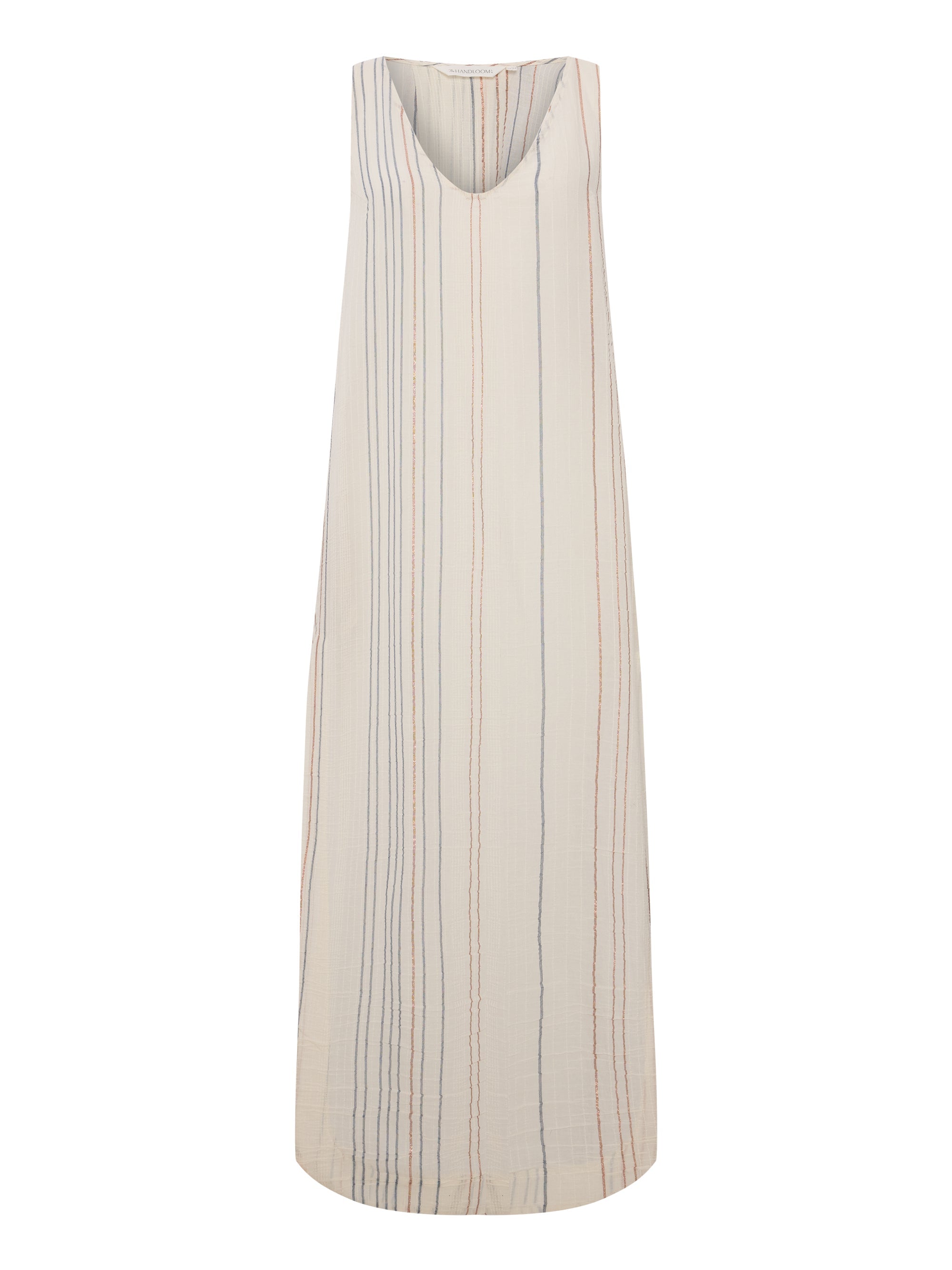 Buy Day Break Dress - Natural With Stripes by The Handloom