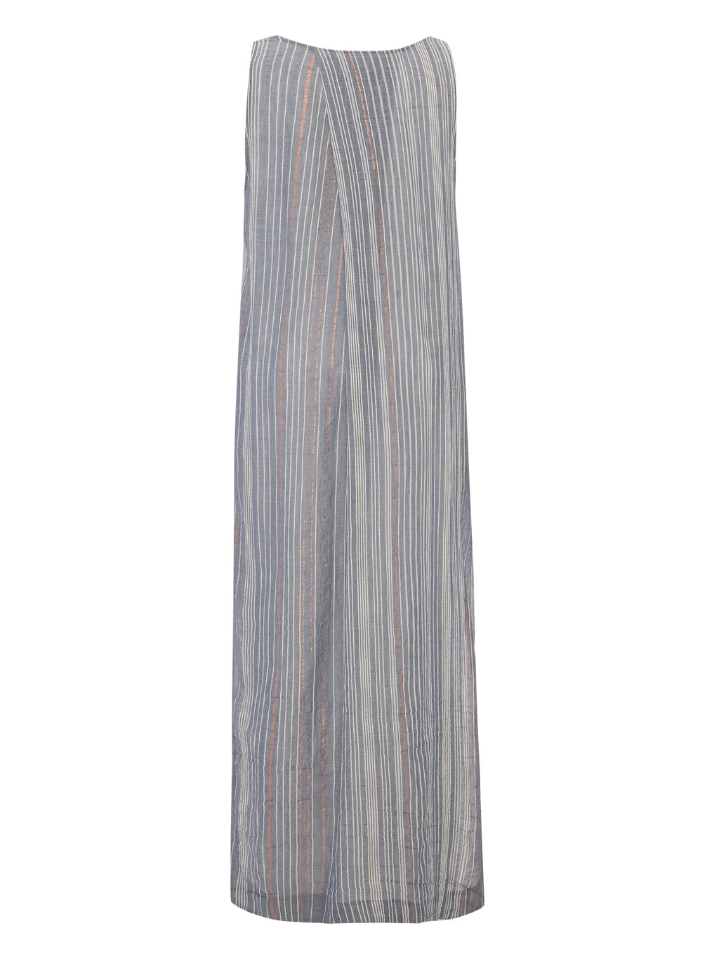 Buy Day Break Dress - Navy With Stripes by The Handloom