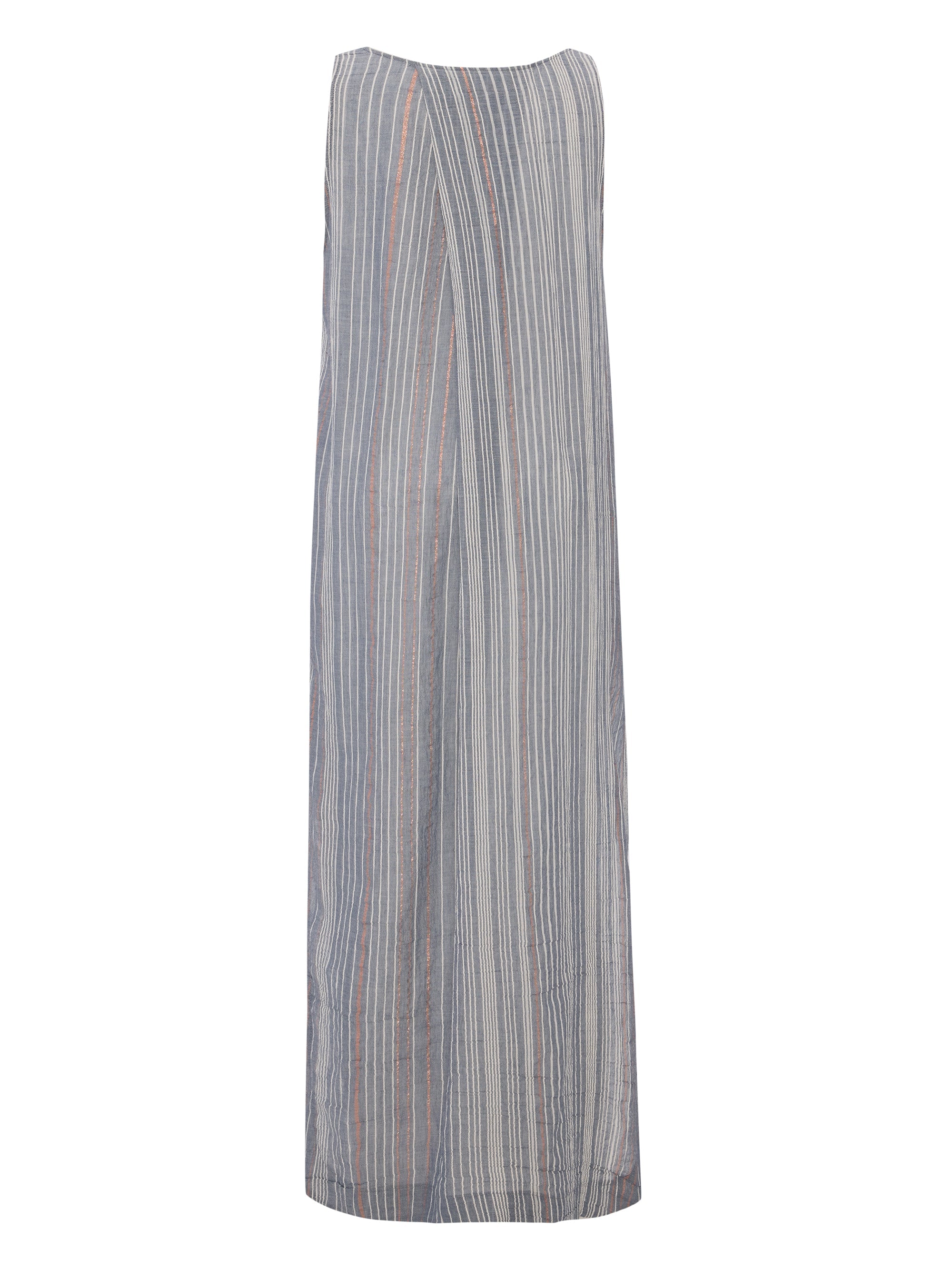 Buy Day Break Dress - Navy With Stripes by The Handloom