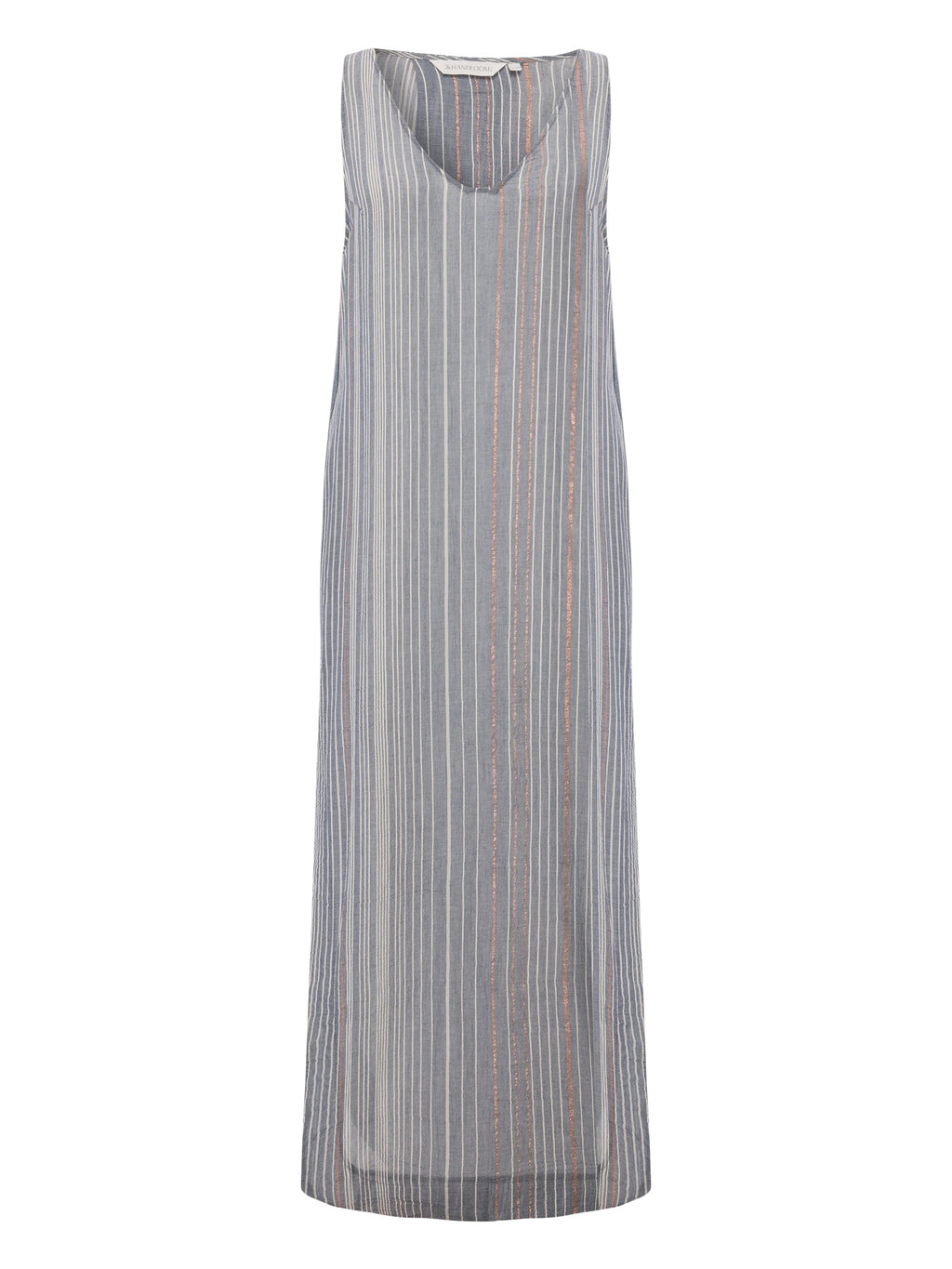 Buy Day Break Dress - Navy With Stripes by The Handloom