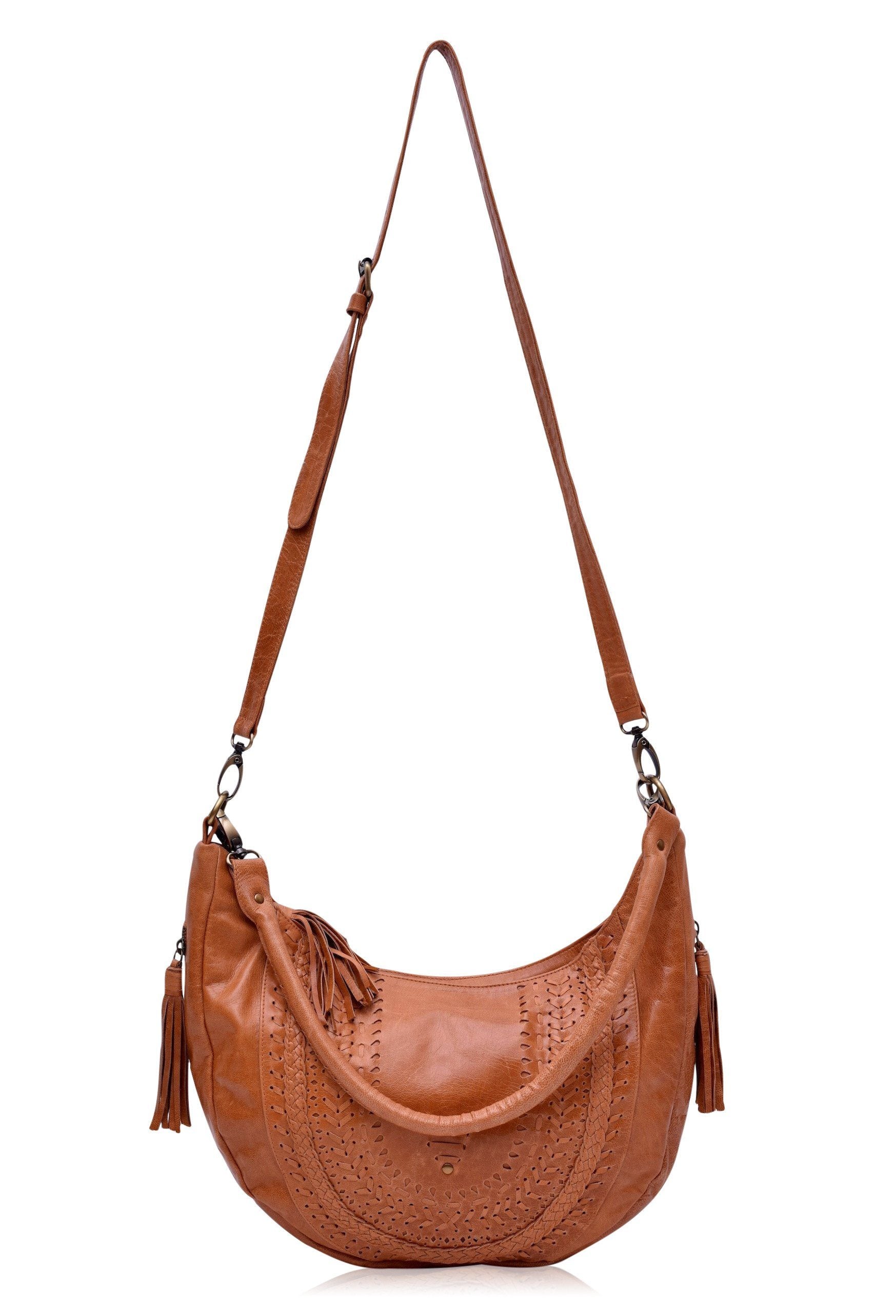 Buy Elysian Coast Leather Crossbody Bag by Bali ELF