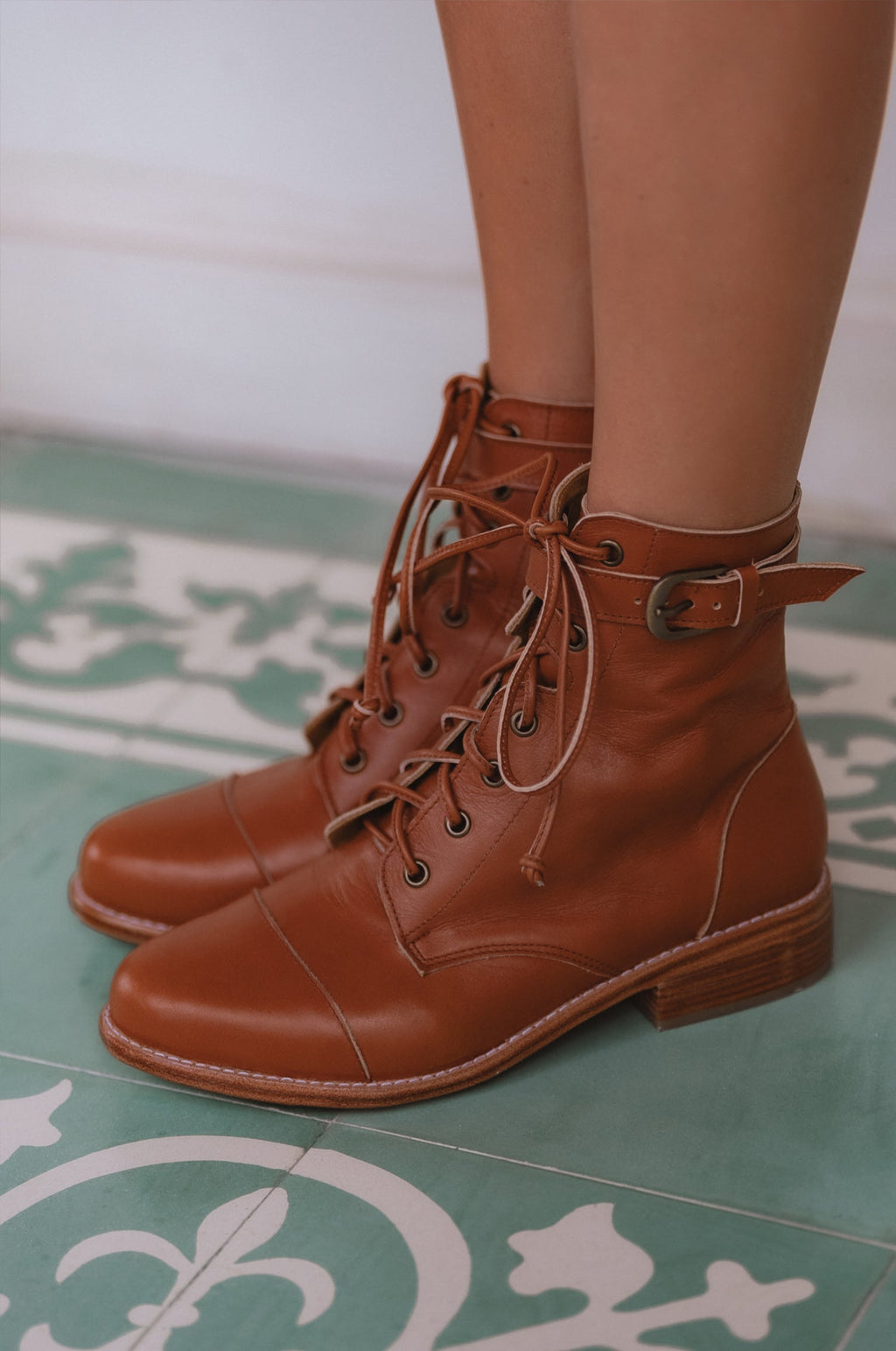 Buy Valley Dream Lace Up Leather Boots by Bali ELF