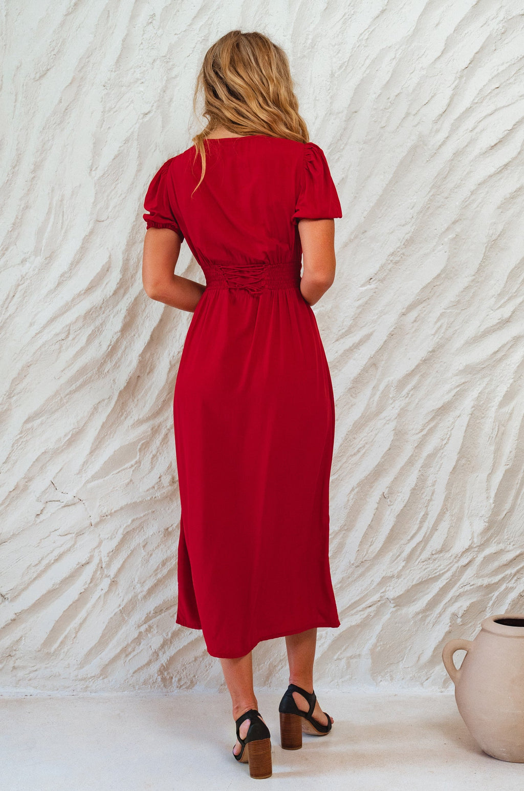 Buy Emilia Button Down Midi Dress by Bali ELF