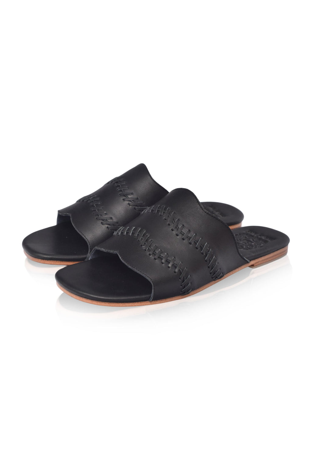 Buy Enzo Leather Slides by Bali ELF