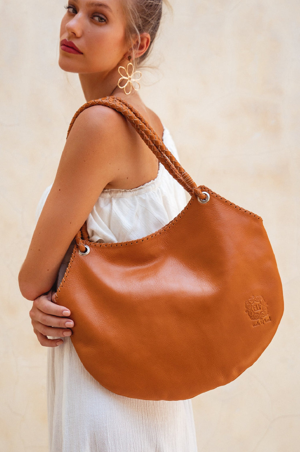 Buy Esmeralda Leather Tote Bag by Bali ELF