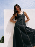 Buy Eva Maxi Dress - Black by The Handloom