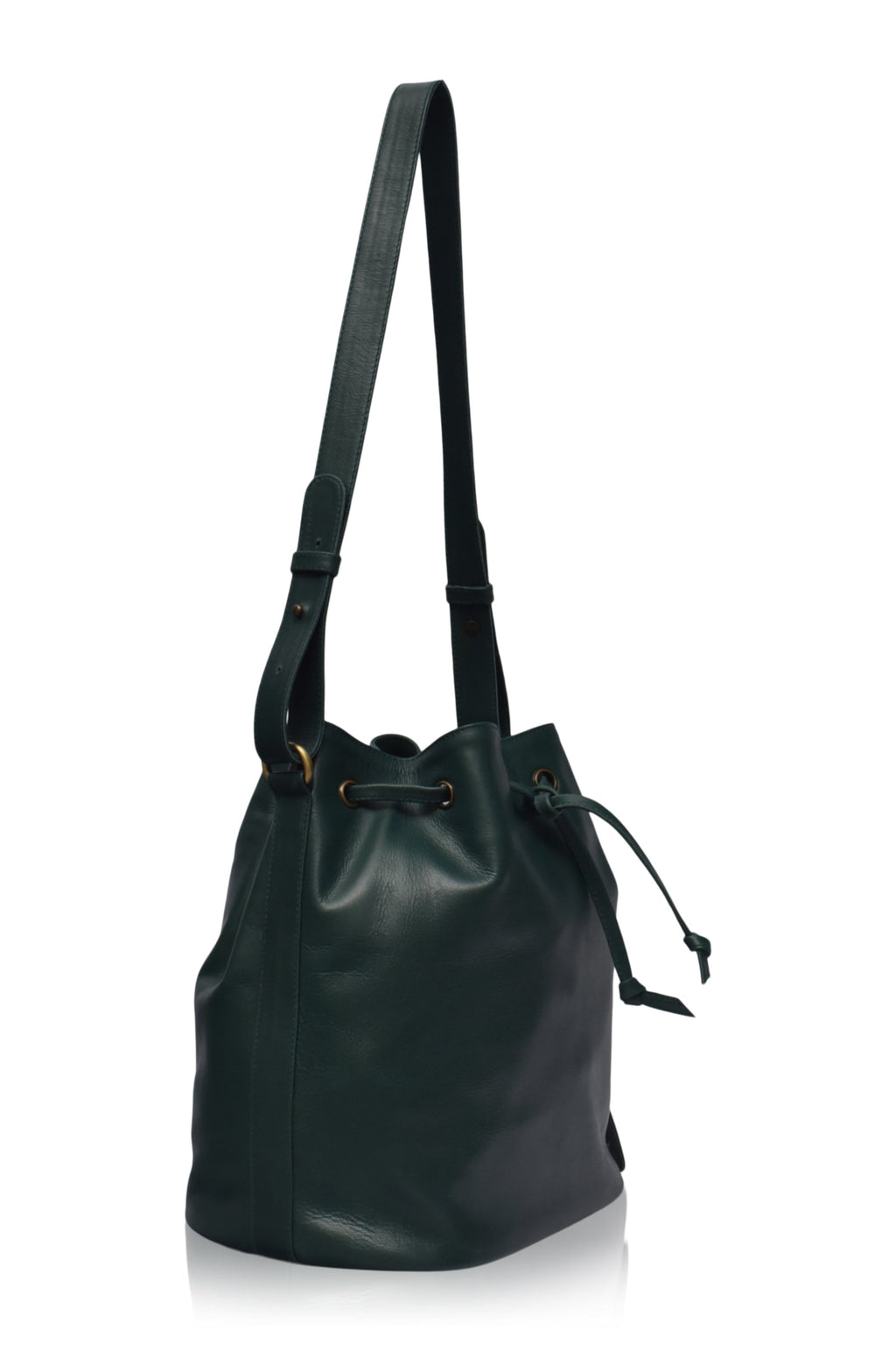 Buy Geneva Drawstring Leather Bag by ELF