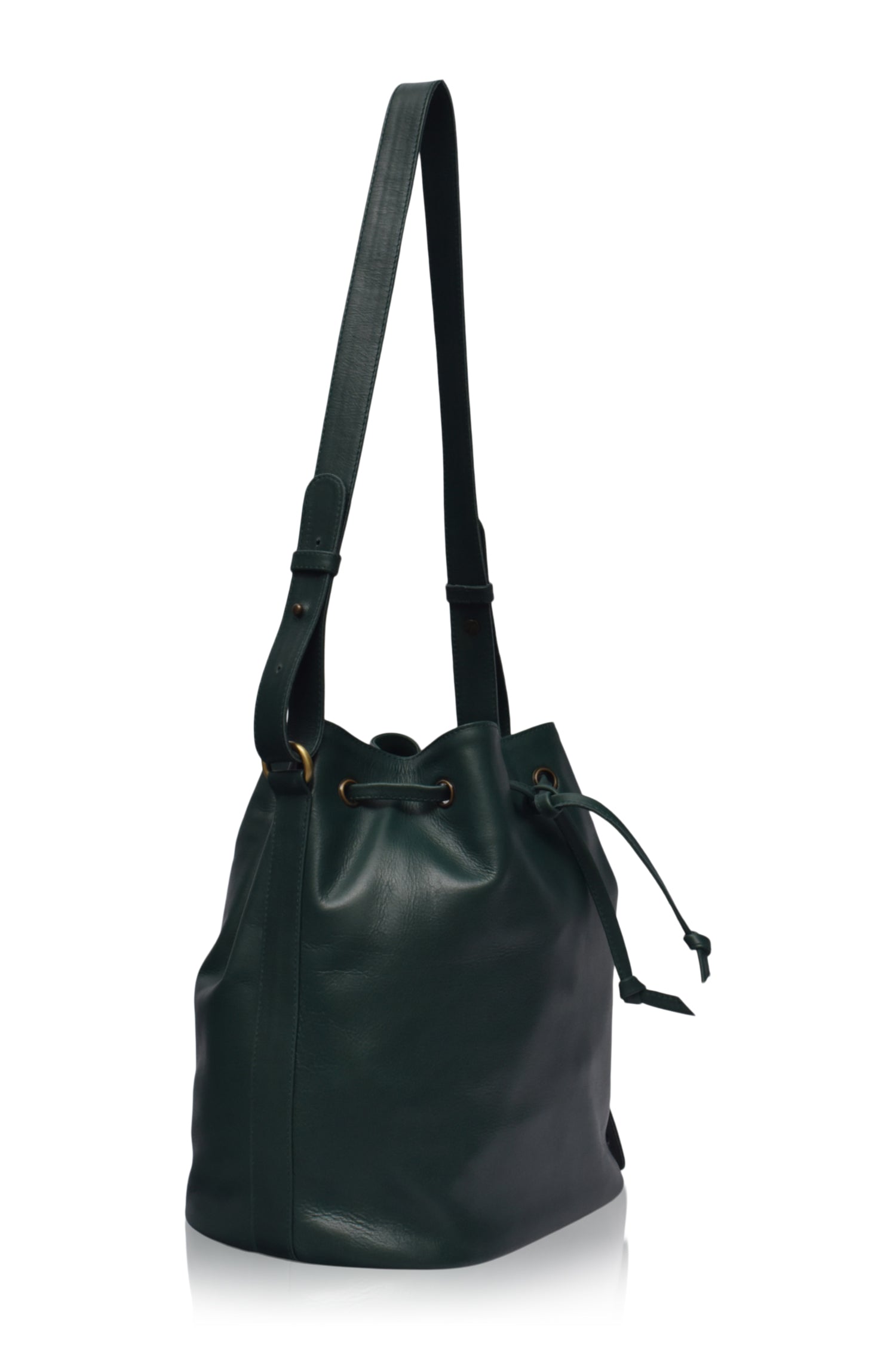 Buy Geneva Drawstring Leather Bag by ELF