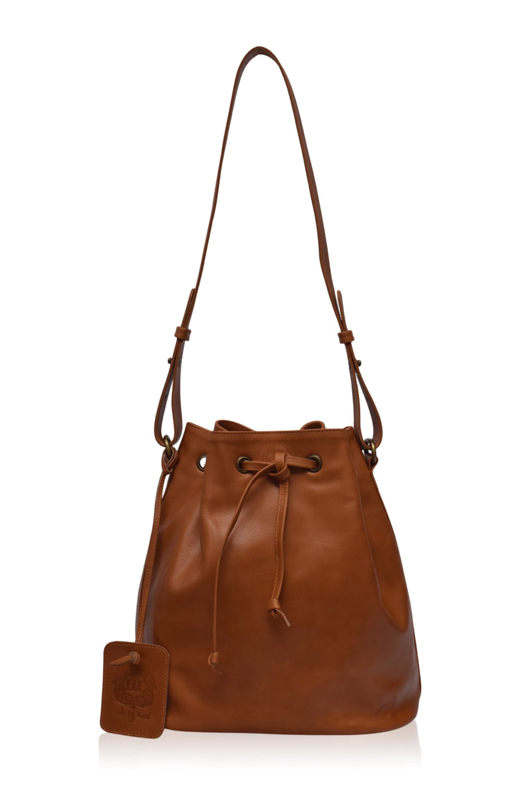 Buy Geneva Drawstring Leather Bag by Bali ELF