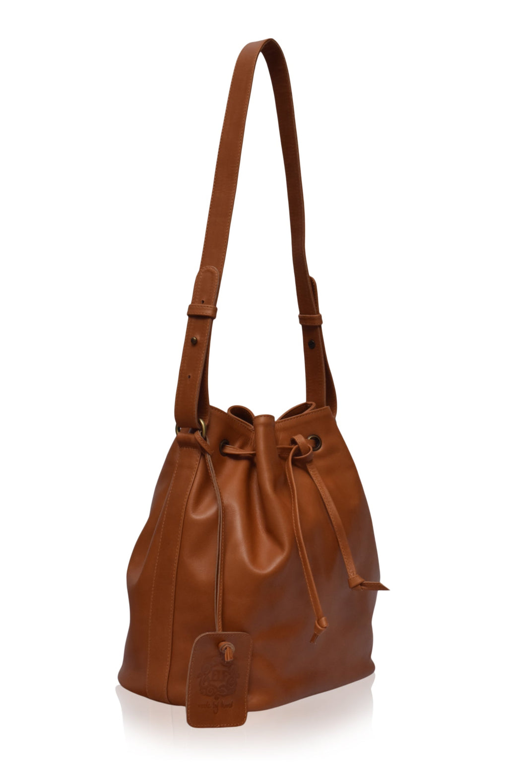 Buy Geneva Drawstring Leather Bag by ELF