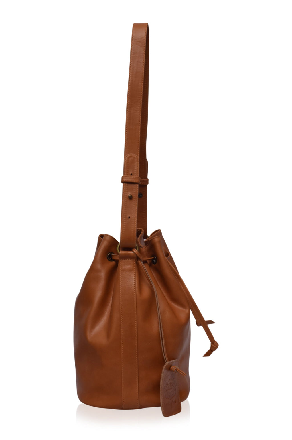 Buy Geneva Drawstring Leather Bag by ELF