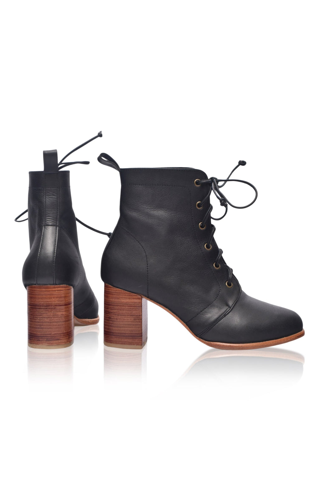 Buy Giselle Leather Heel Booties by Bali ELF