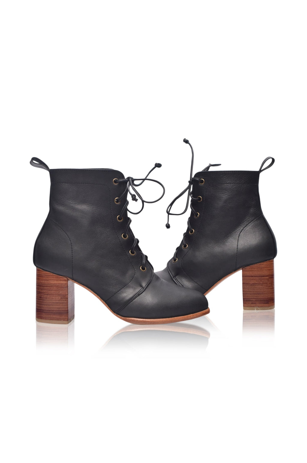 Buy Giselle Leather Heel Booties by Bali ELF