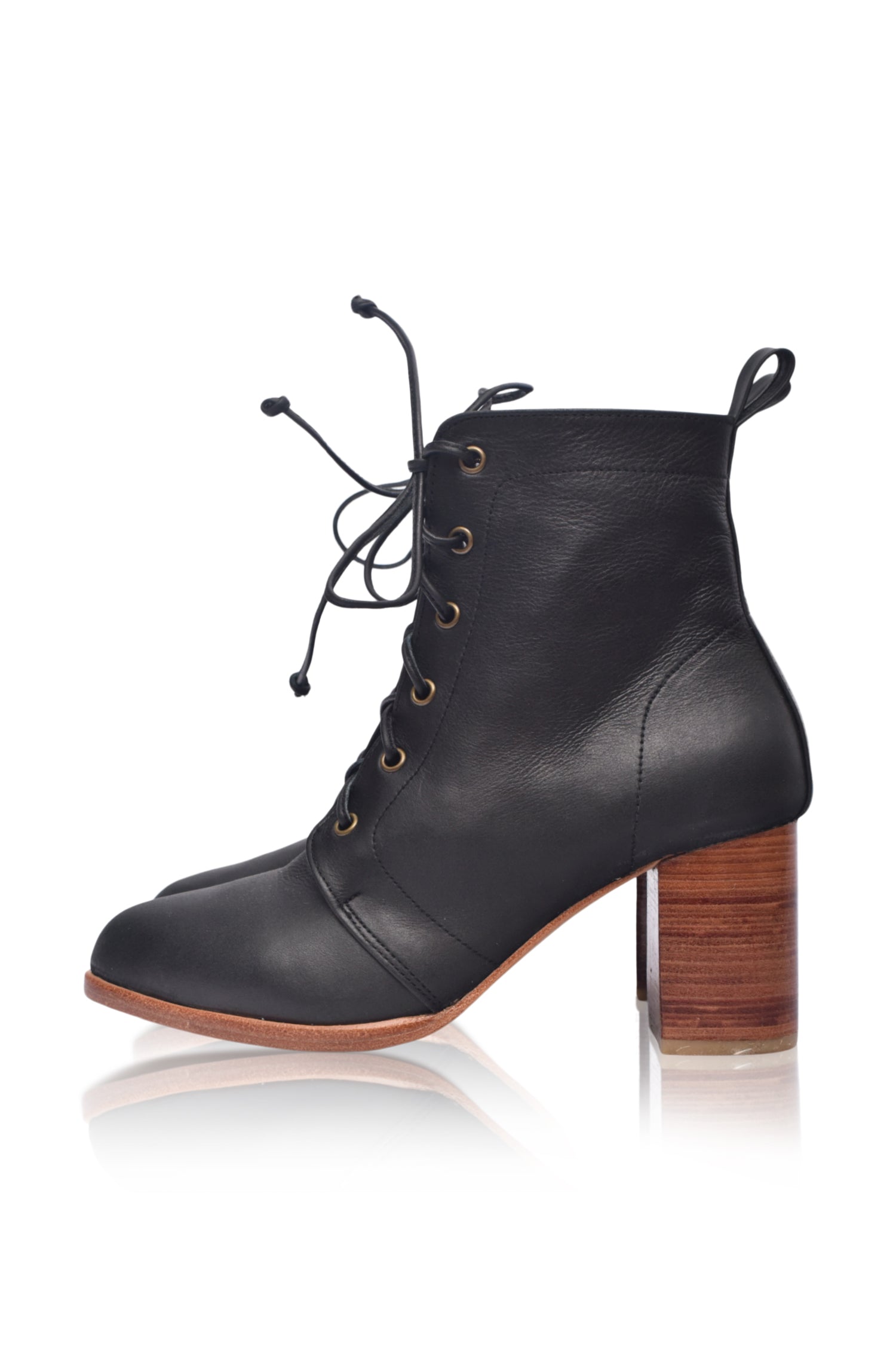 Buy Giselle Leather Heel Booties by Bali ELF