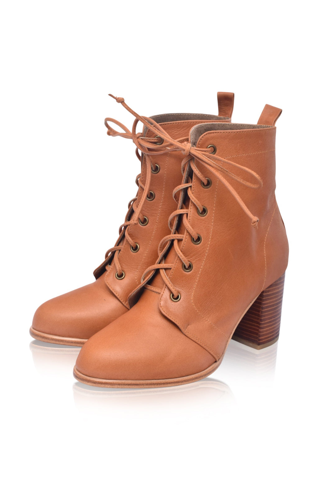 Buy Giselle Leather Heel Booties by Bali ELF