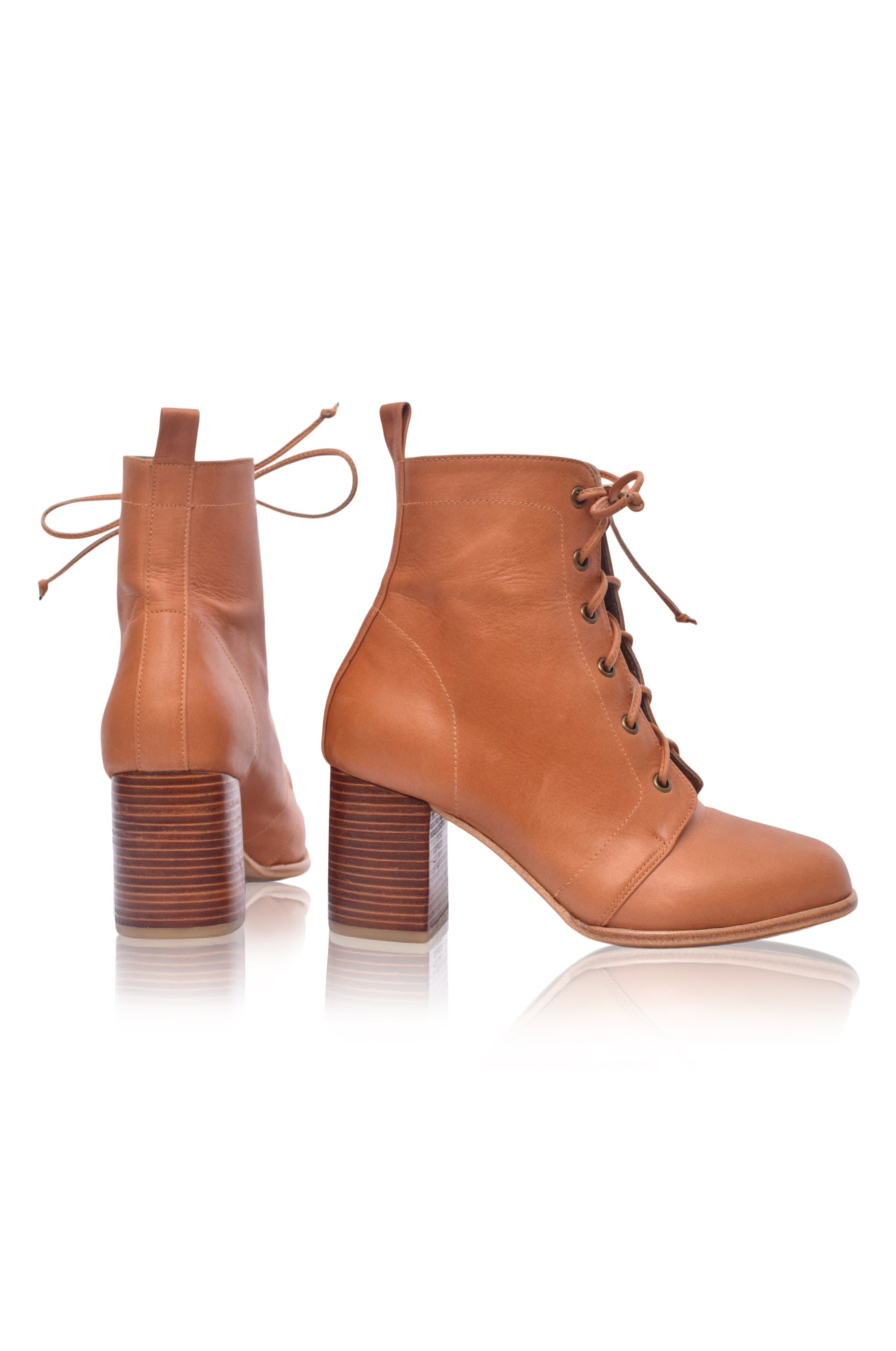 Buy Giselle Leather Heel Booties by Bali ELF