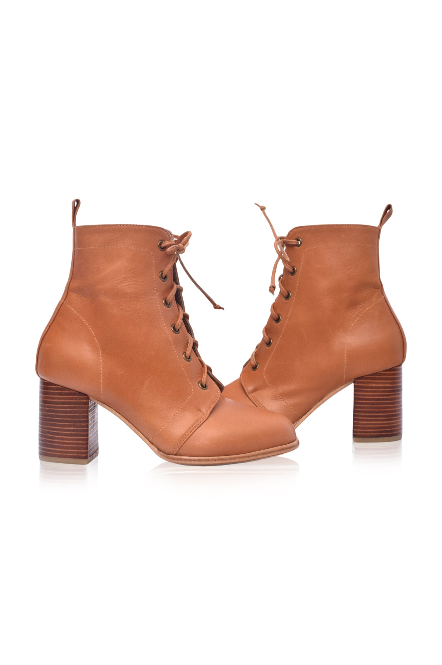 Buy Giselle Leather Heel Booties by Bali ELF