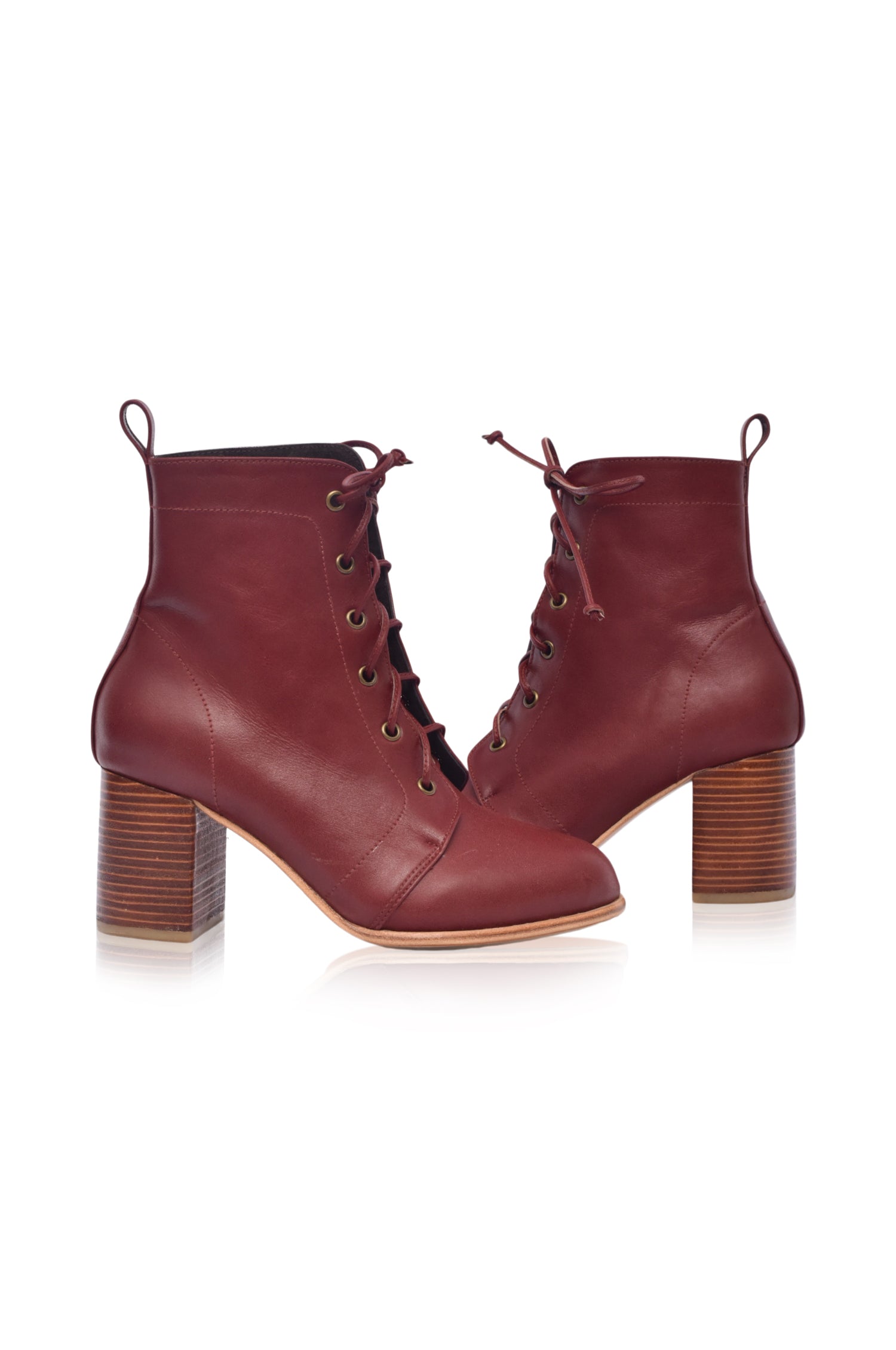 Buy Giselle Leather Heel Booties by Bali ELF