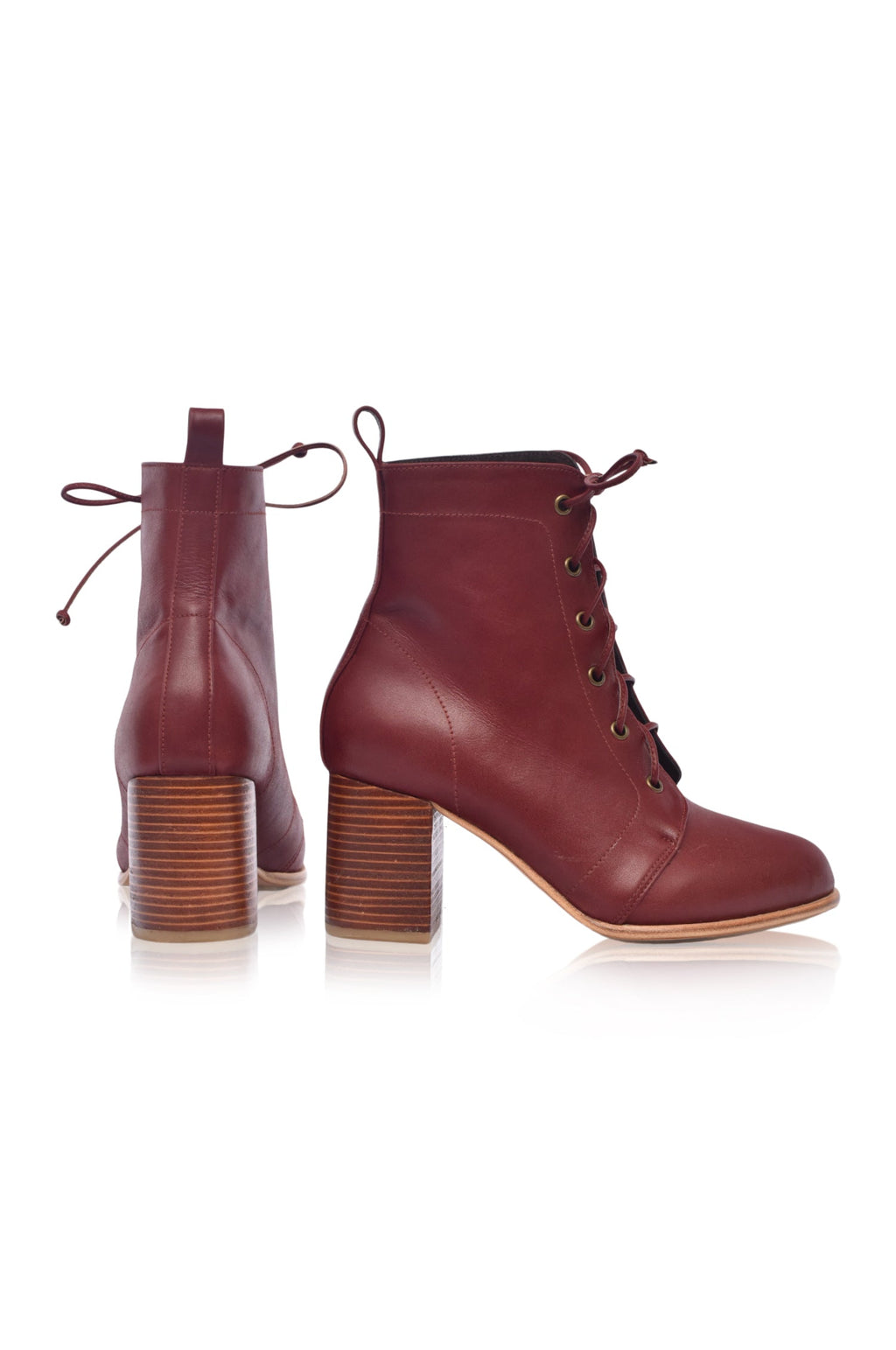 Buy Giselle Leather Heel Booties by Bali ELF