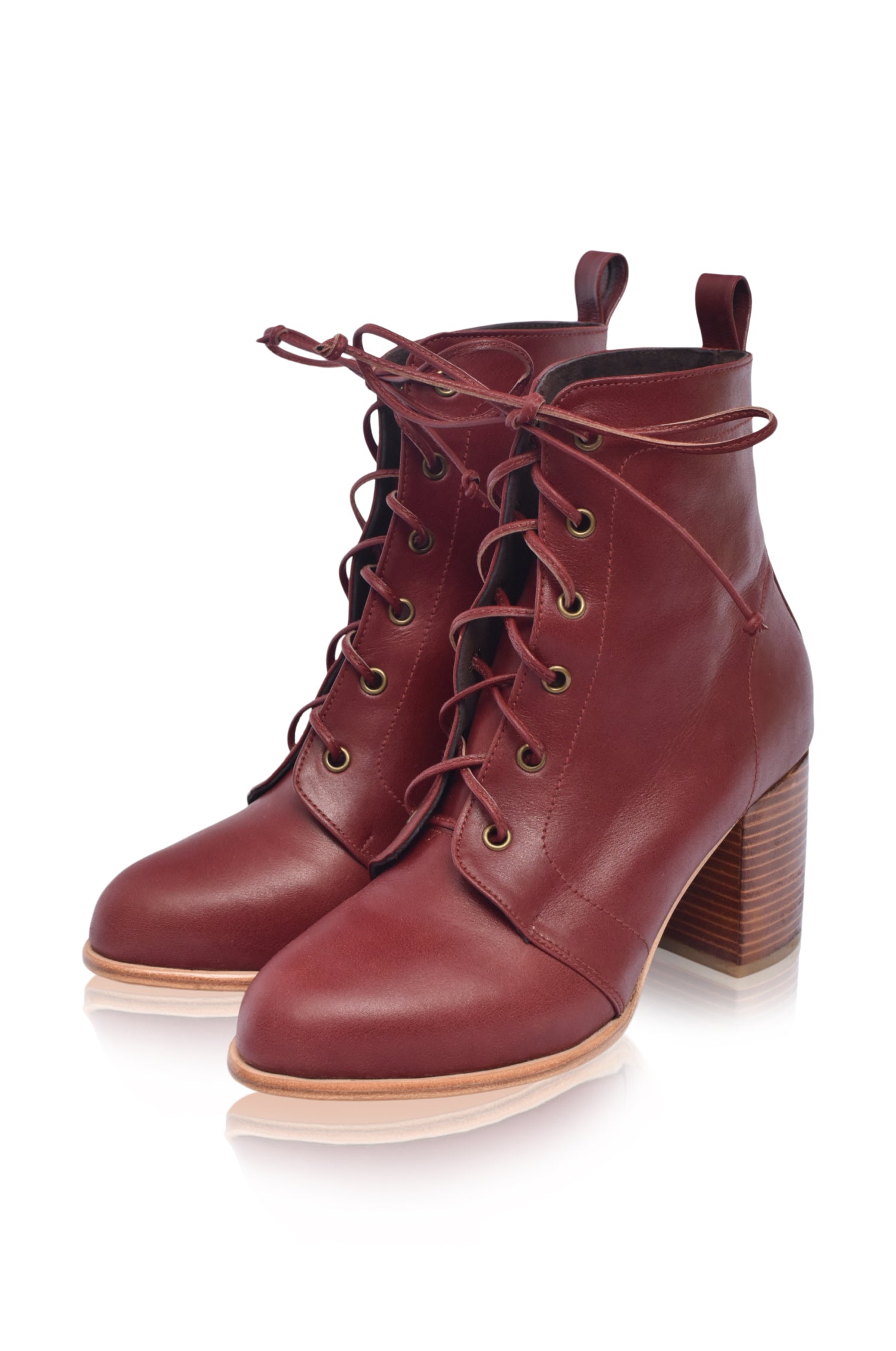 Buy Giselle Leather Heel Booties by Bali ELF