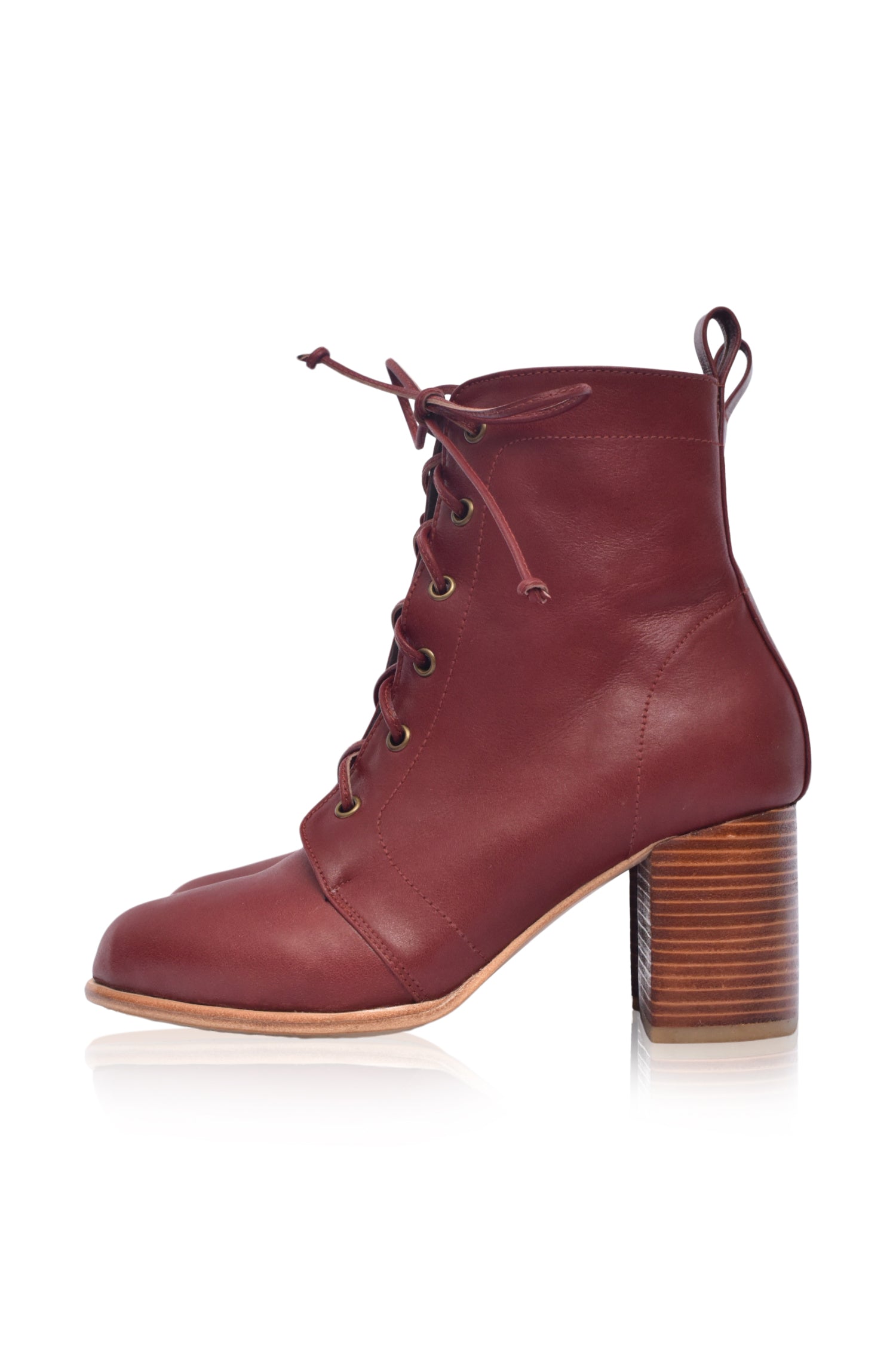 Buy Giselle Leather Heel Booties by Bali ELF
