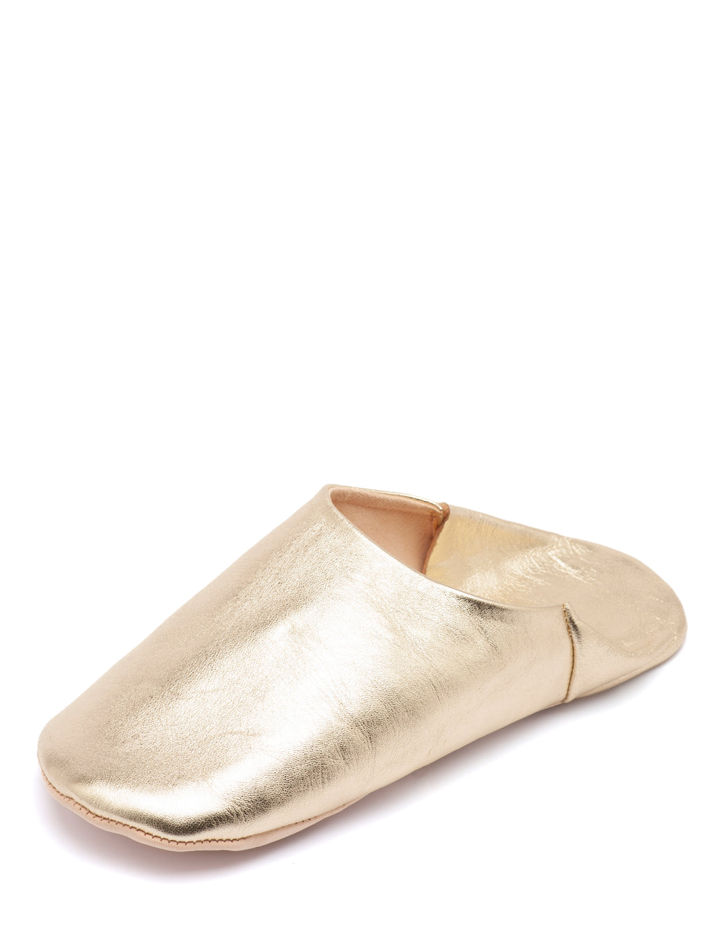 Buy Gold Elegance - Leather Slippers by Choost