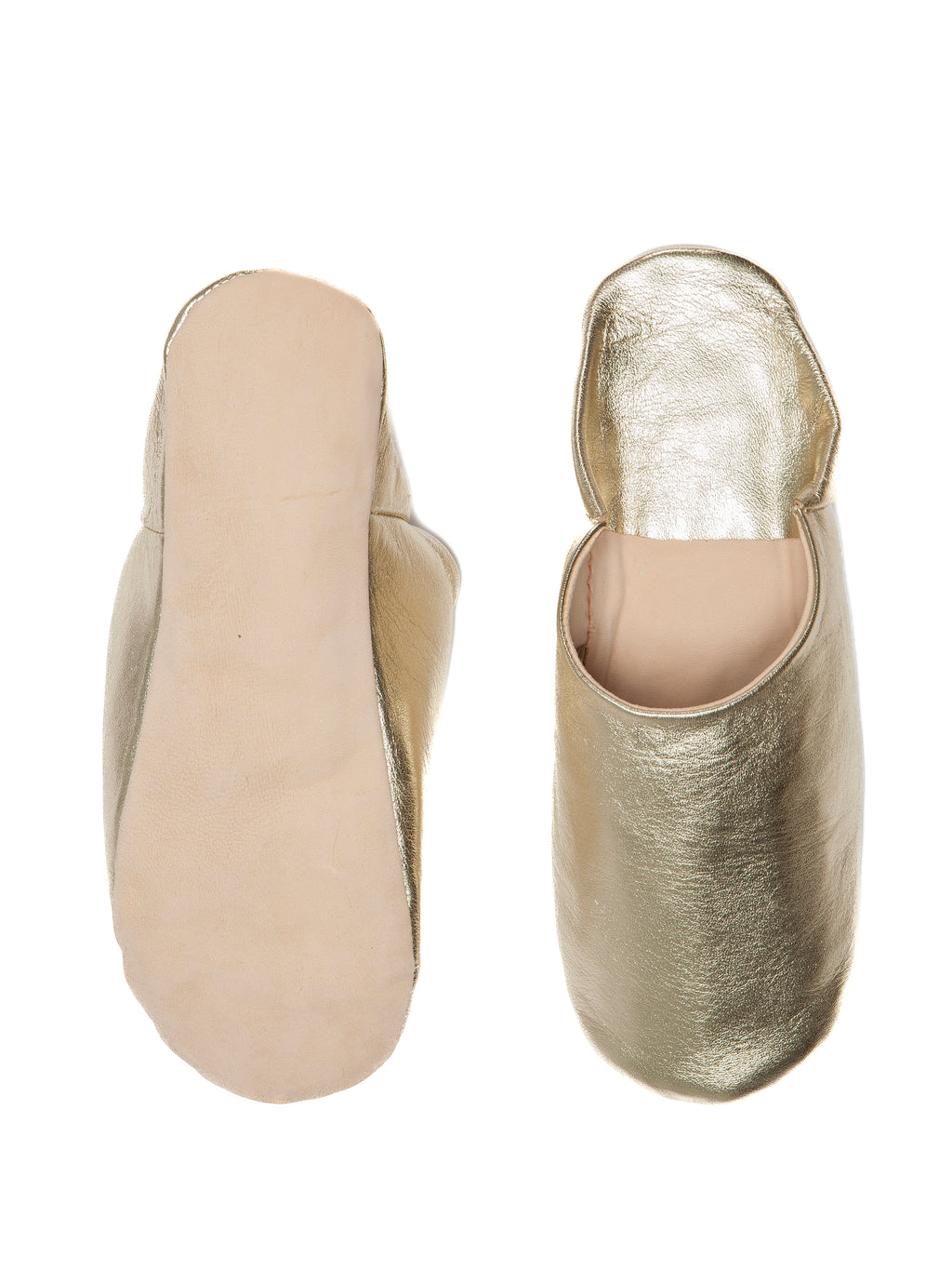 Buy Gold Elegance - Leather Slippers by Choost