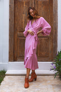 Buy Golden Hour Wrap High Low Dress by Bali ELF