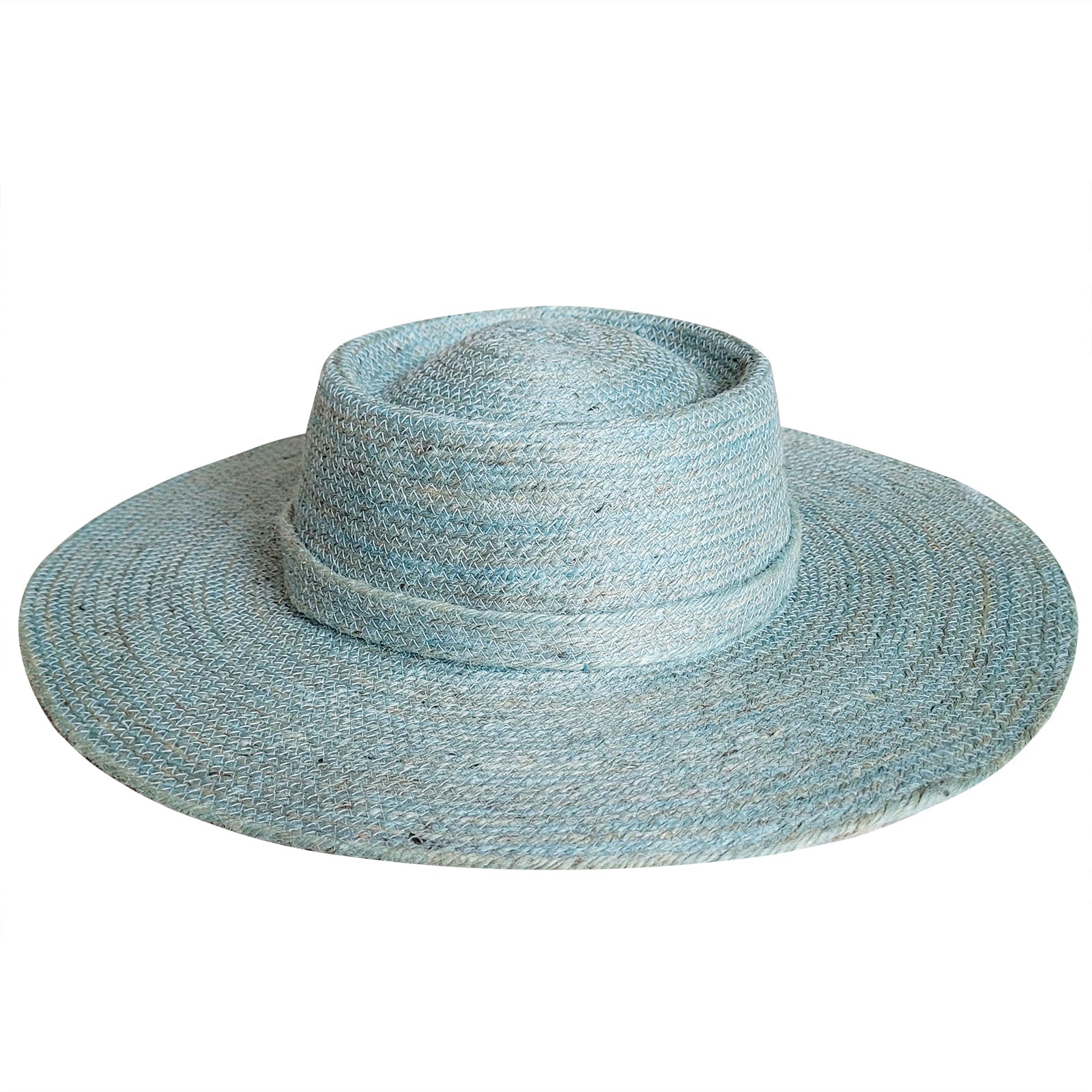 Jane Medium Brim Jute Hat in Princess Blue