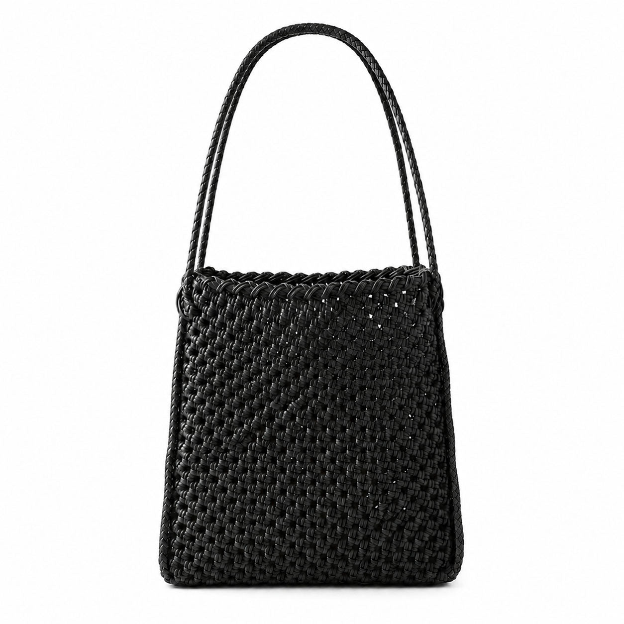 Julian Recycled Market Tote Bag in Black