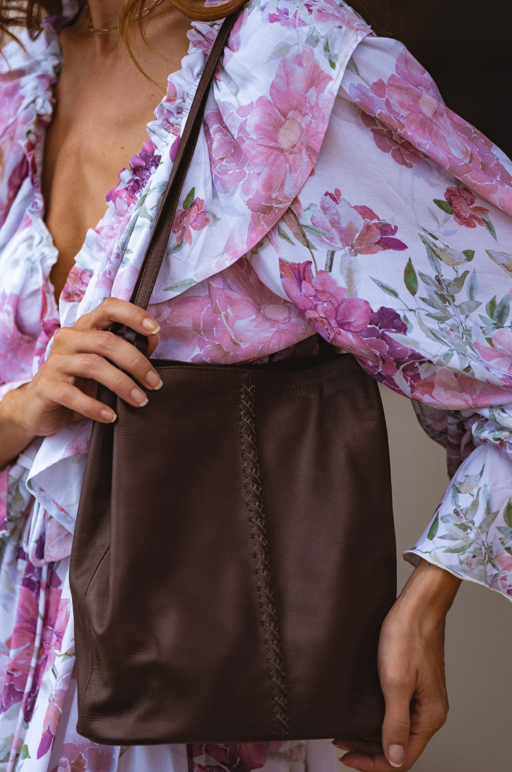 Buy Janette Leather Shoulder Bag by Bali ELF