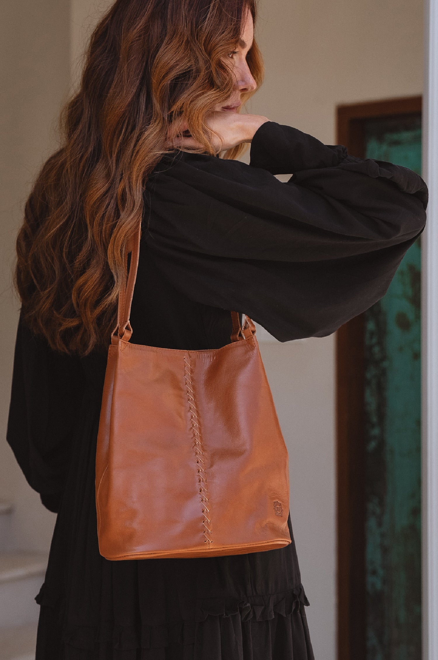 Buy Janette Leather Shoulder Bag by Bali ELF