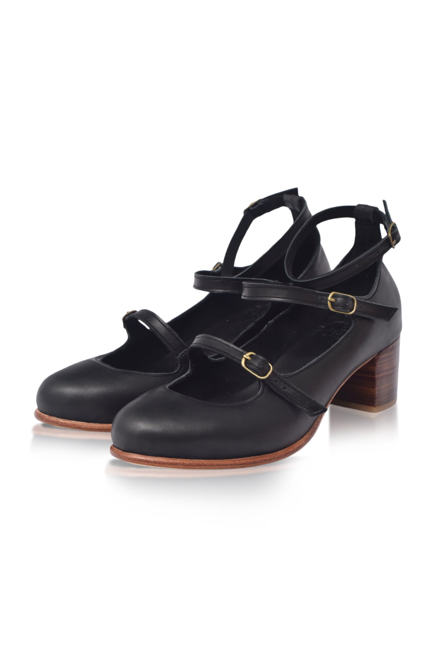 Buy Jardin Block Heel Leather Pumps by Bali ELF
