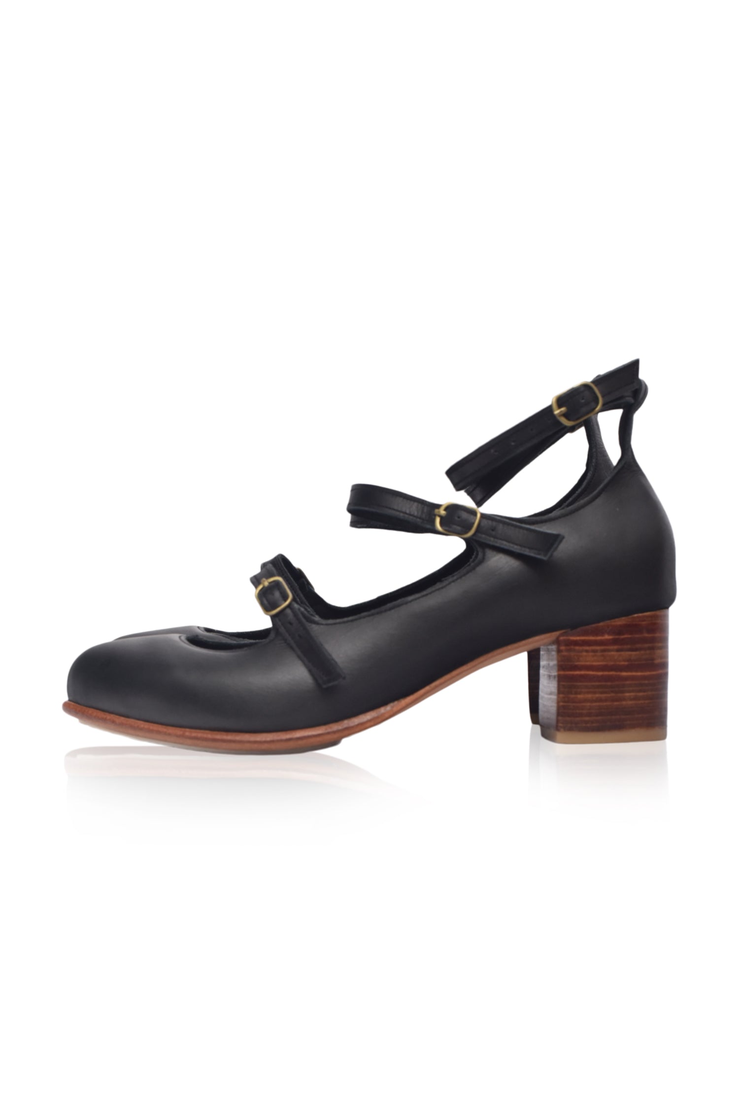 Buy Jardin Block Heel Leather Pumps by Bali ELF