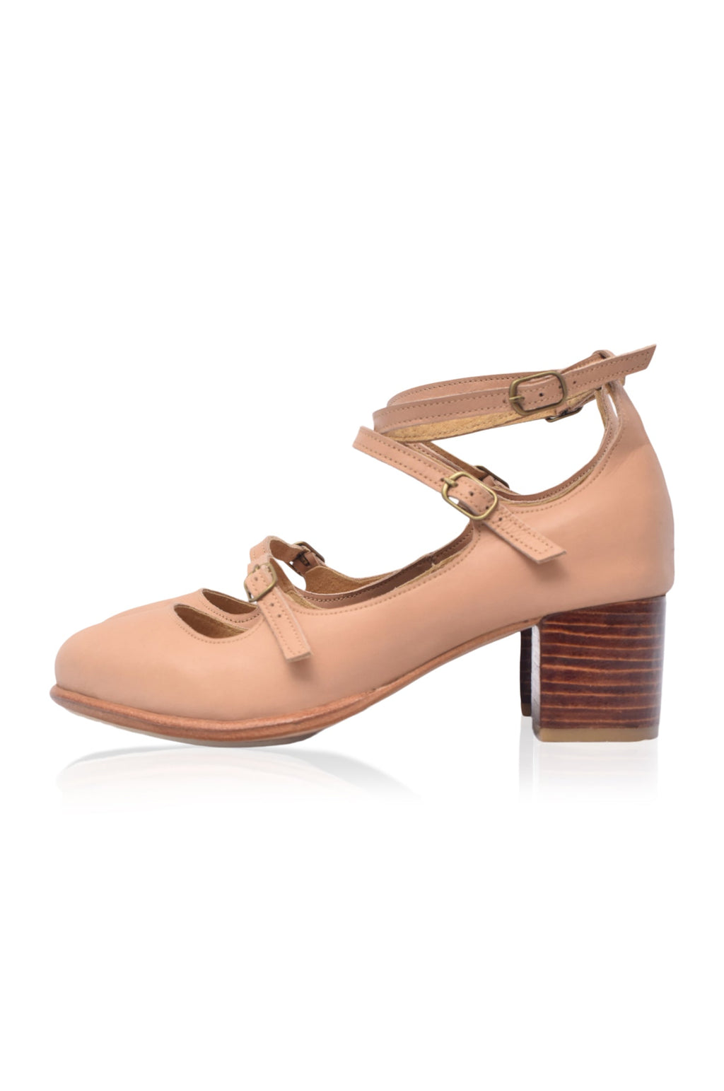 Buy Jardin Block Heel Leather Pumps by Bali ELF